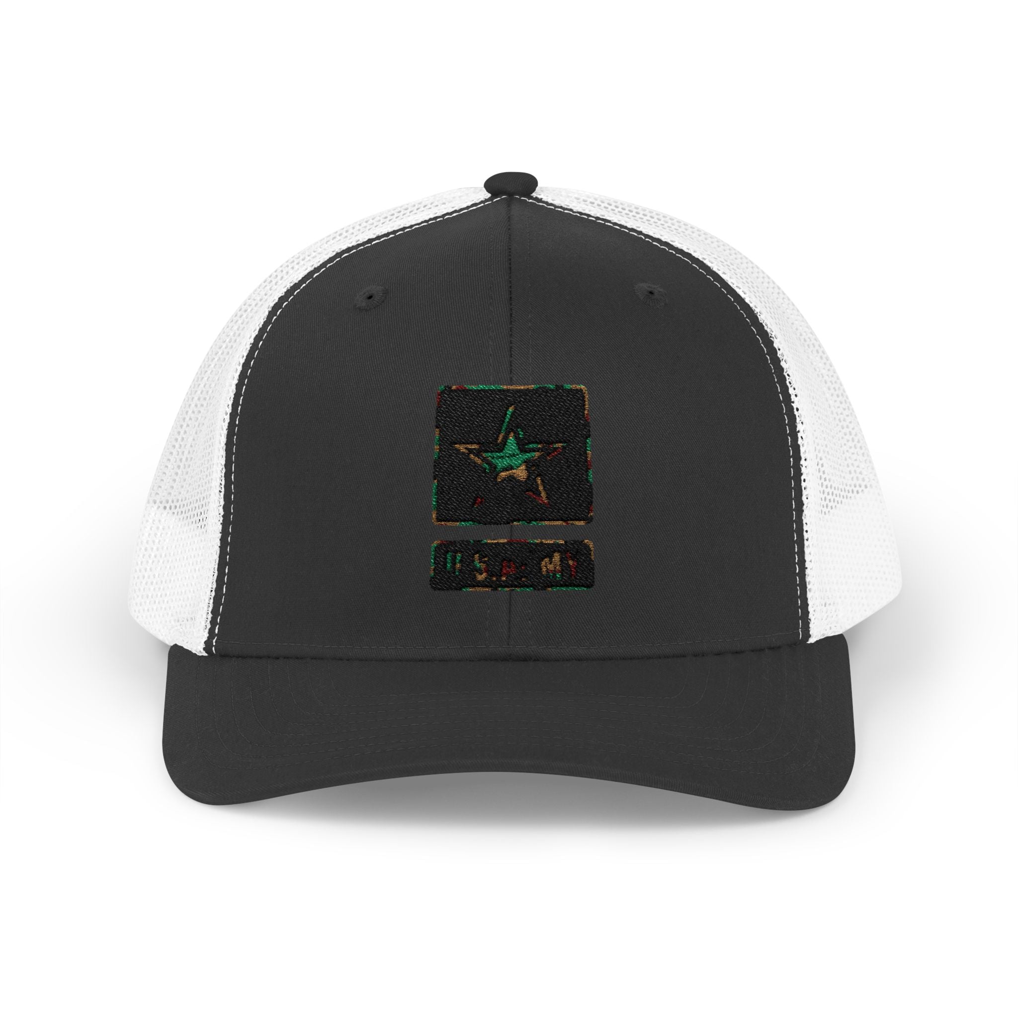US Army Snapback Trucker Cap with Thin Red Line Design, Ideal for First Responders, Supportive Gifts, Memorials, Everyday Wear