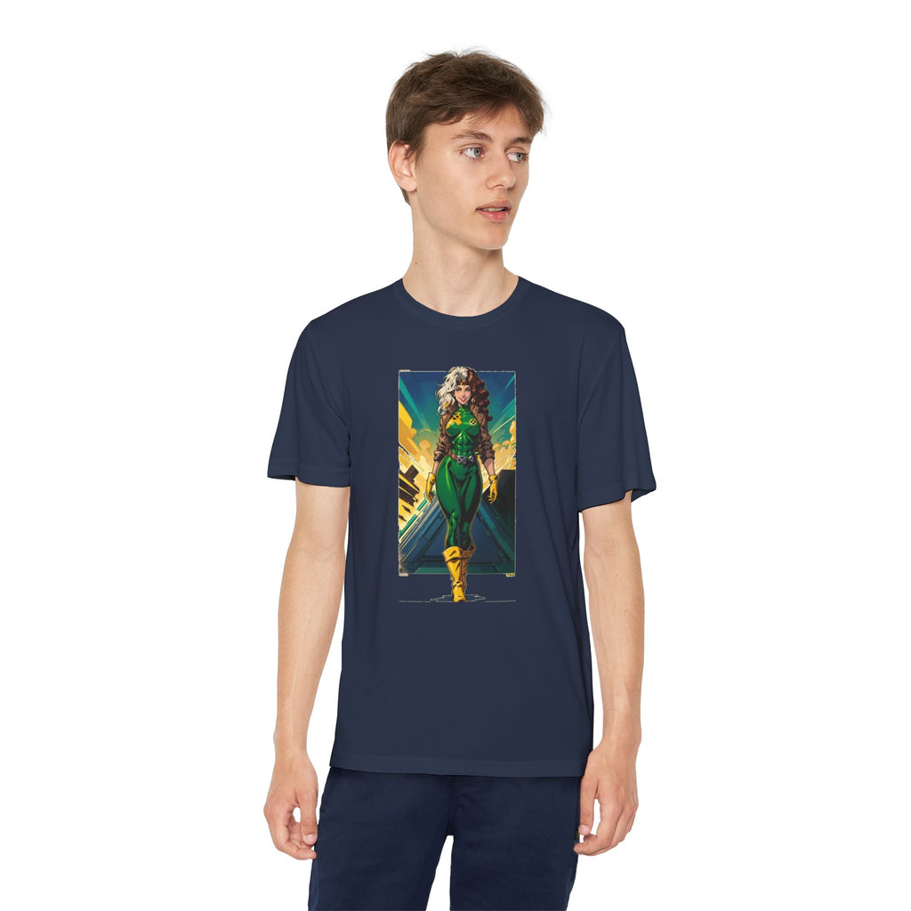 Superhero Youth T-Shirt Sports Graphic Tee, Cool Athletic Shirt for Kids