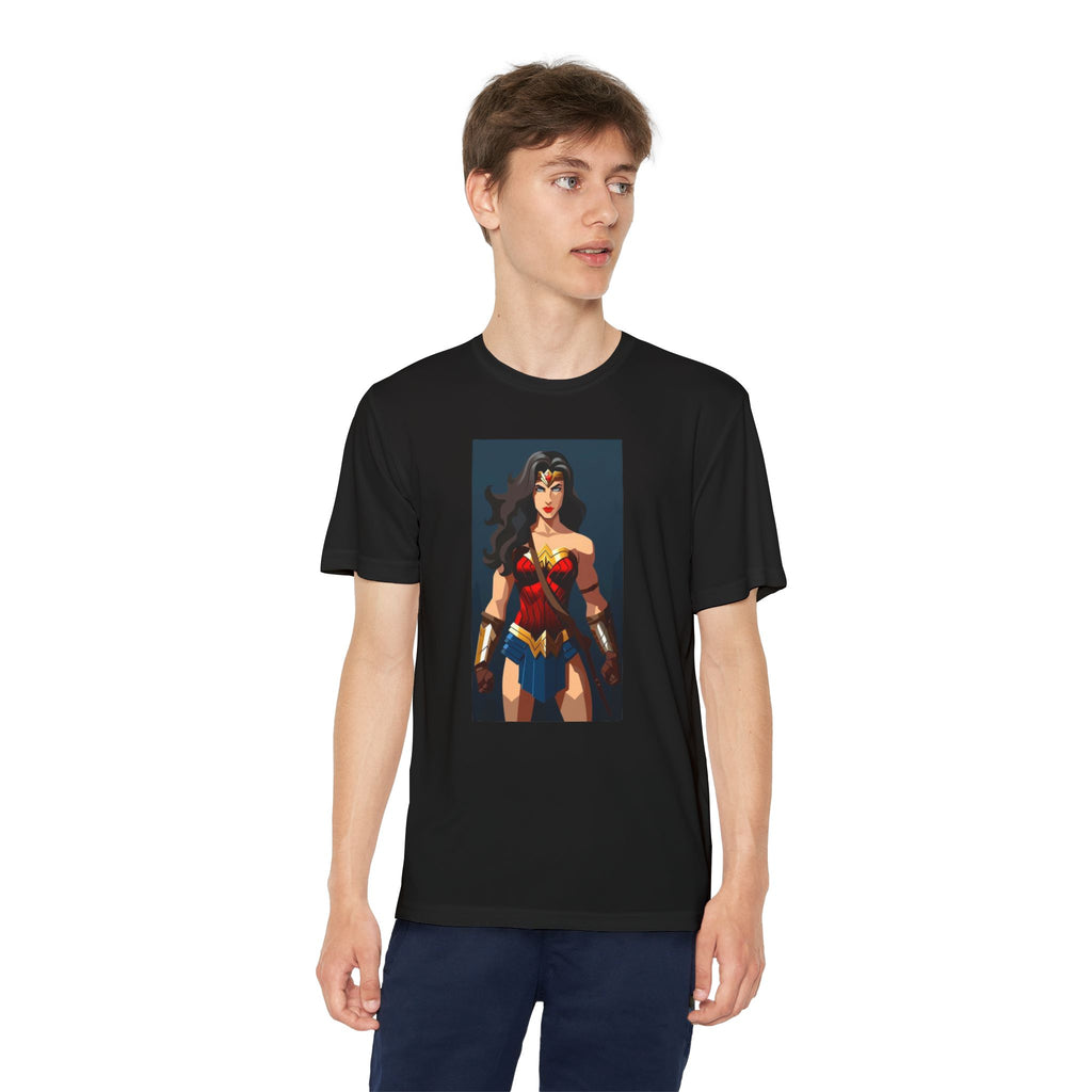 Superhero Youth T-Shirt Sports Graphic Tee, Cool Athletic Shirt for Kids