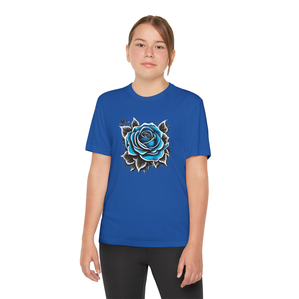 Flower Youth T-Shirt Sports Graphic Tee, Cool Athletic Shirt for Kids