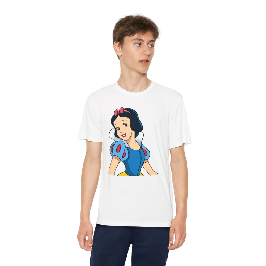 Snow White Youth T-Shirt Sports Graphic Tee, Cool Athletic Shirt for Kids, Perfect for Sports Events, Team Spirit