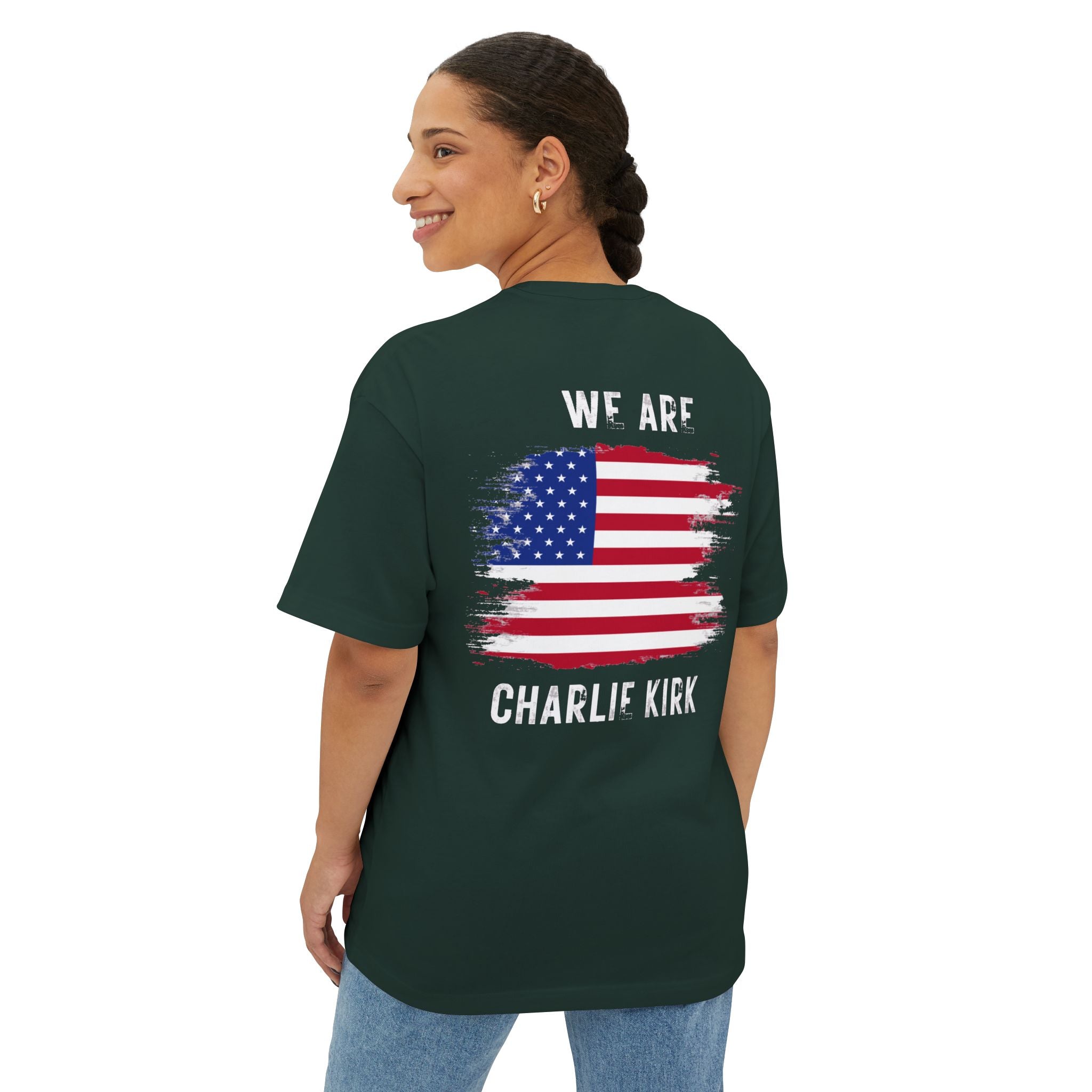 Charlie Kirk Unisex Oversized Boxy Tee