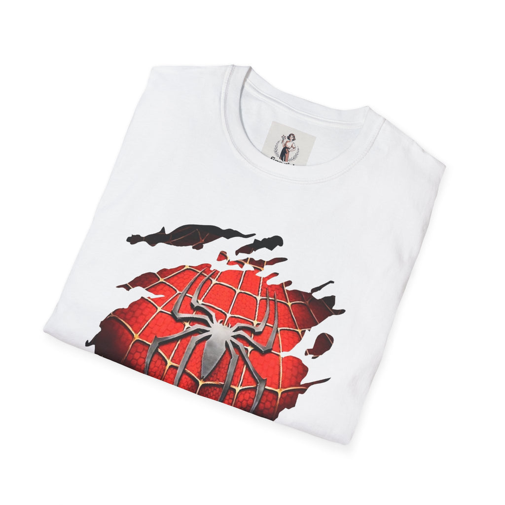 Spiderman Superhero Marvel Unisex Softstyle T-Shirt, Comic Book Tee, Geeky Clothing, Cosplay Costume Top