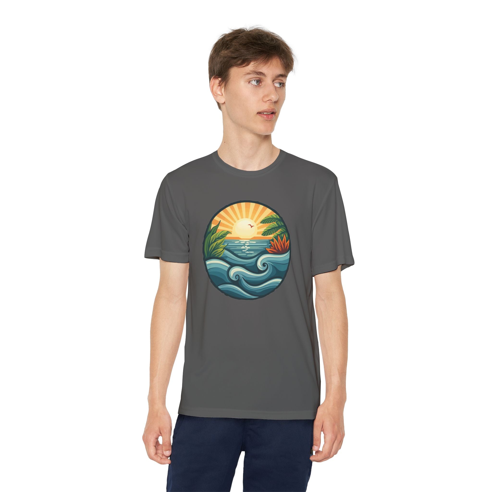 Beach Shirt Youth Competitor Tee, Kids Surf Tee, Summer Vacation Top, Ocean Lover T-Shirt, Coastal Clothing