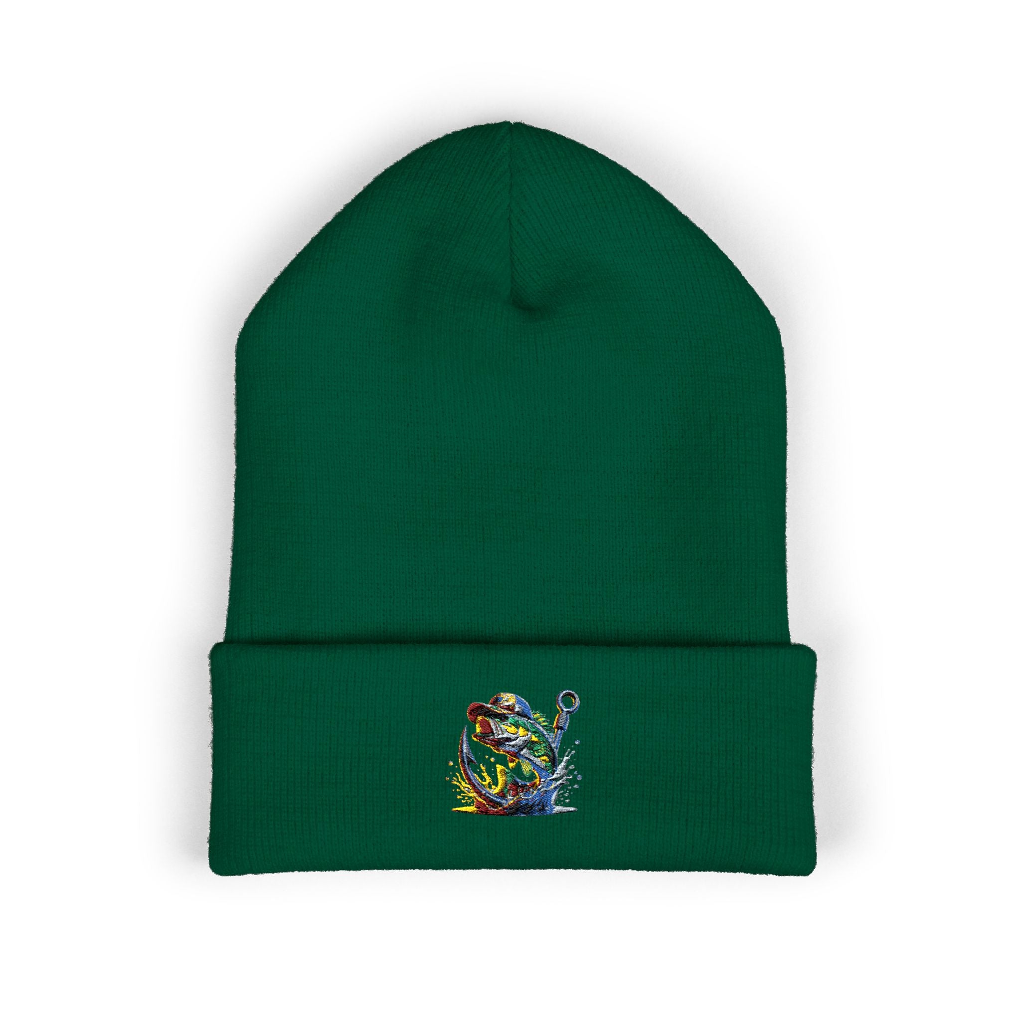 Beanie, Fishing Embroidered Hat for Outdoor Enthusiasts, Angler Gift, Fisherman Apparel, Winter Headwear, Knit Cap