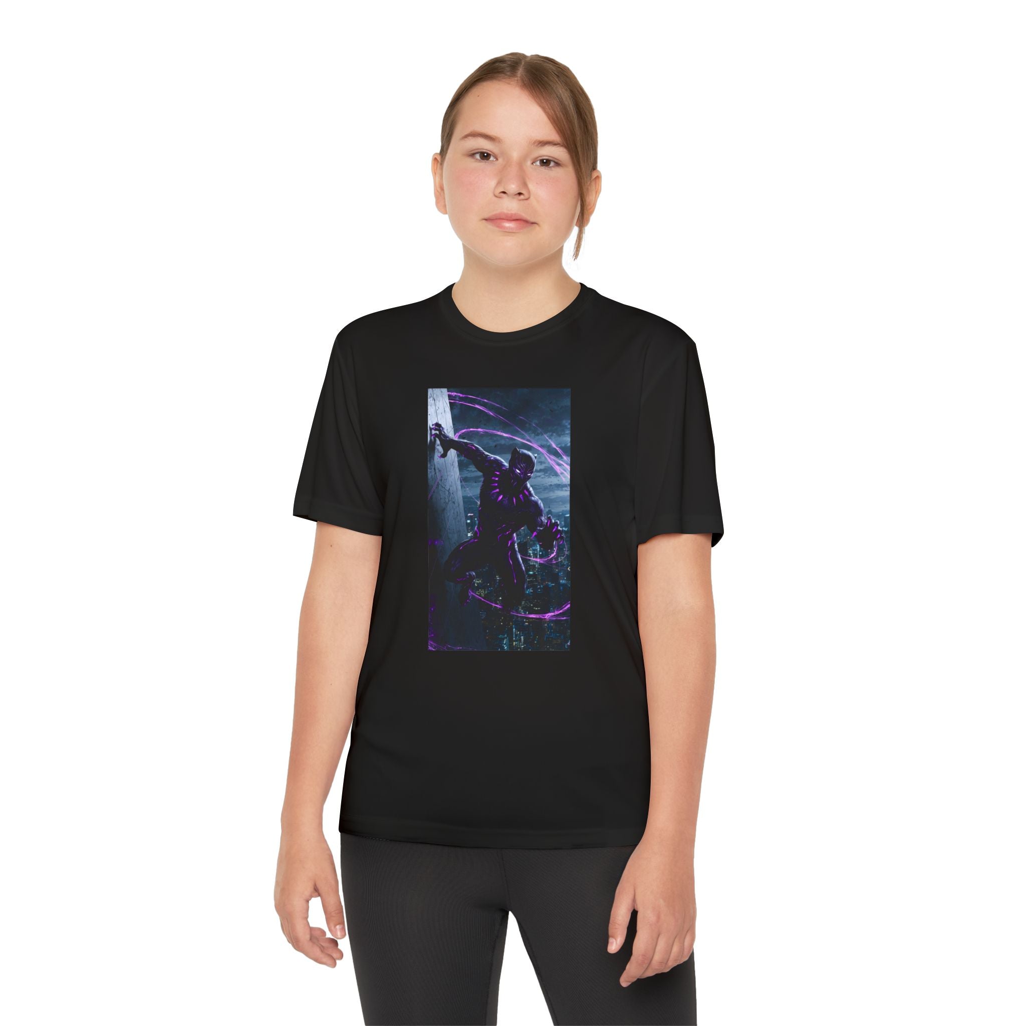 The Black Panther Superhero Marvel Patriotic, Kids Graphic T-Shirt, Boys Hero Top, Girls Comic Book Clothing, Birthday