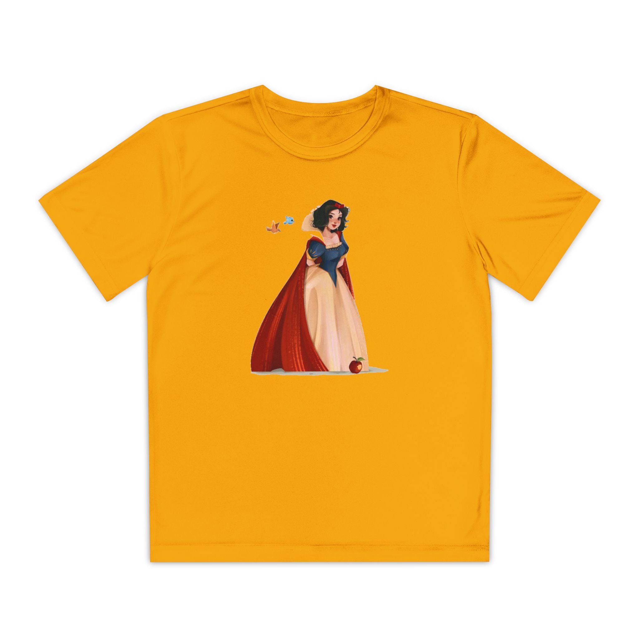 Snow White Youth T-Shirt Sports Graphic Tee, Cool Athletic Shirt for Kids, Perfect for Sports Events, Team Spirit