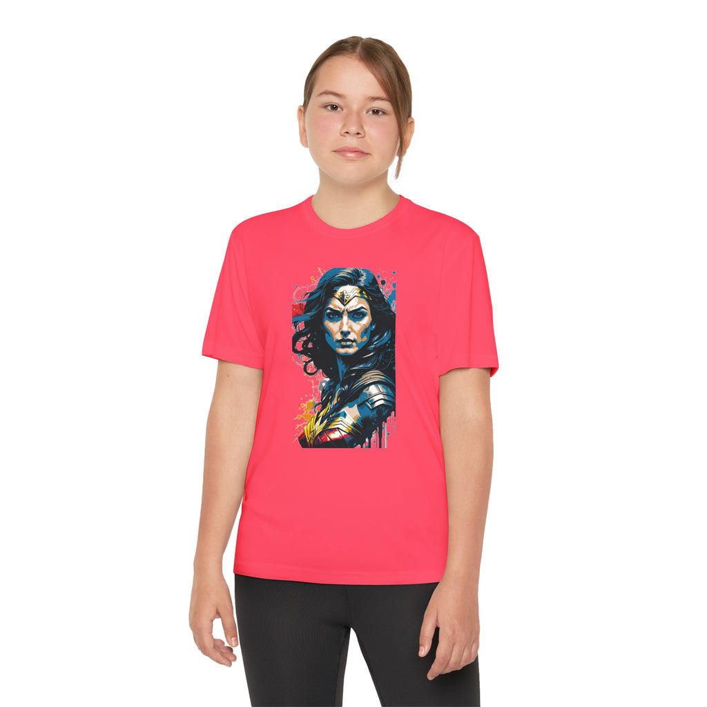 Superhero Youth T-Shirt Sports Graphic Tee, Cool Athletic Shirt for Kids