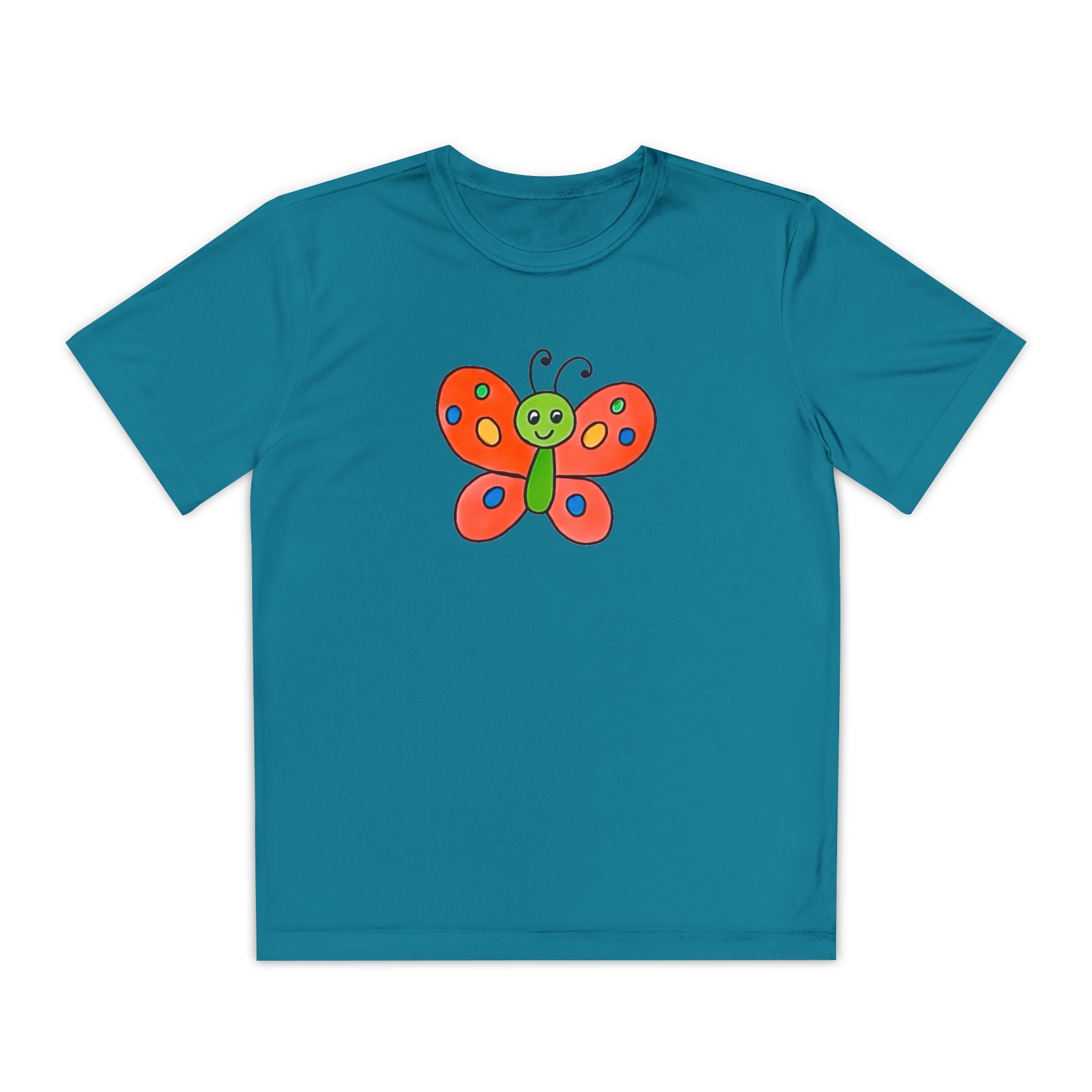 Butterffy Youth T-Shirt Sports Graphic Tee, Cool Athletic Shirt for Kids, Perfect for Sports Events, Team Spirit