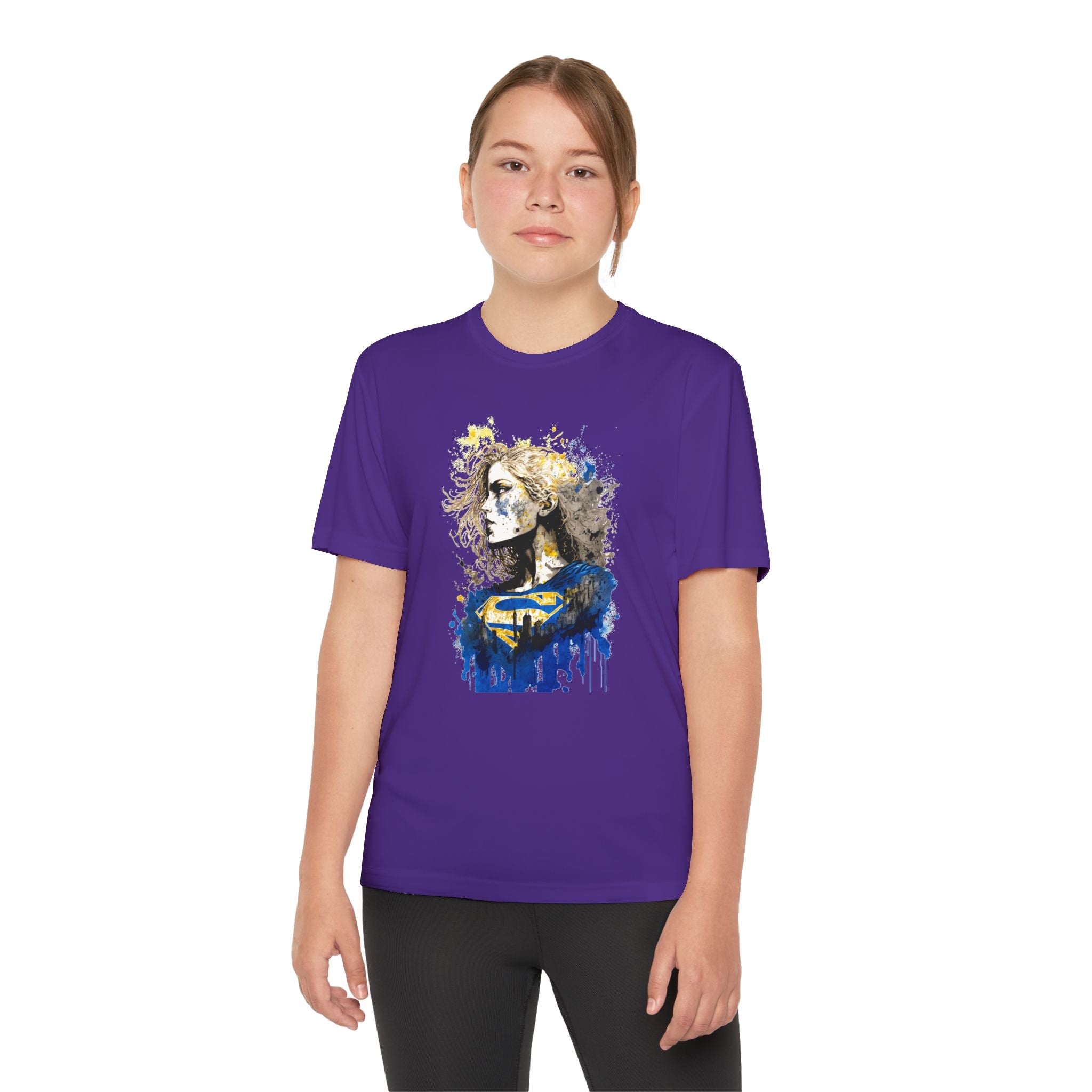 Superhero Youth T-Shirt Sports Graphic Tee, Cool Athletic Shirt for Kids