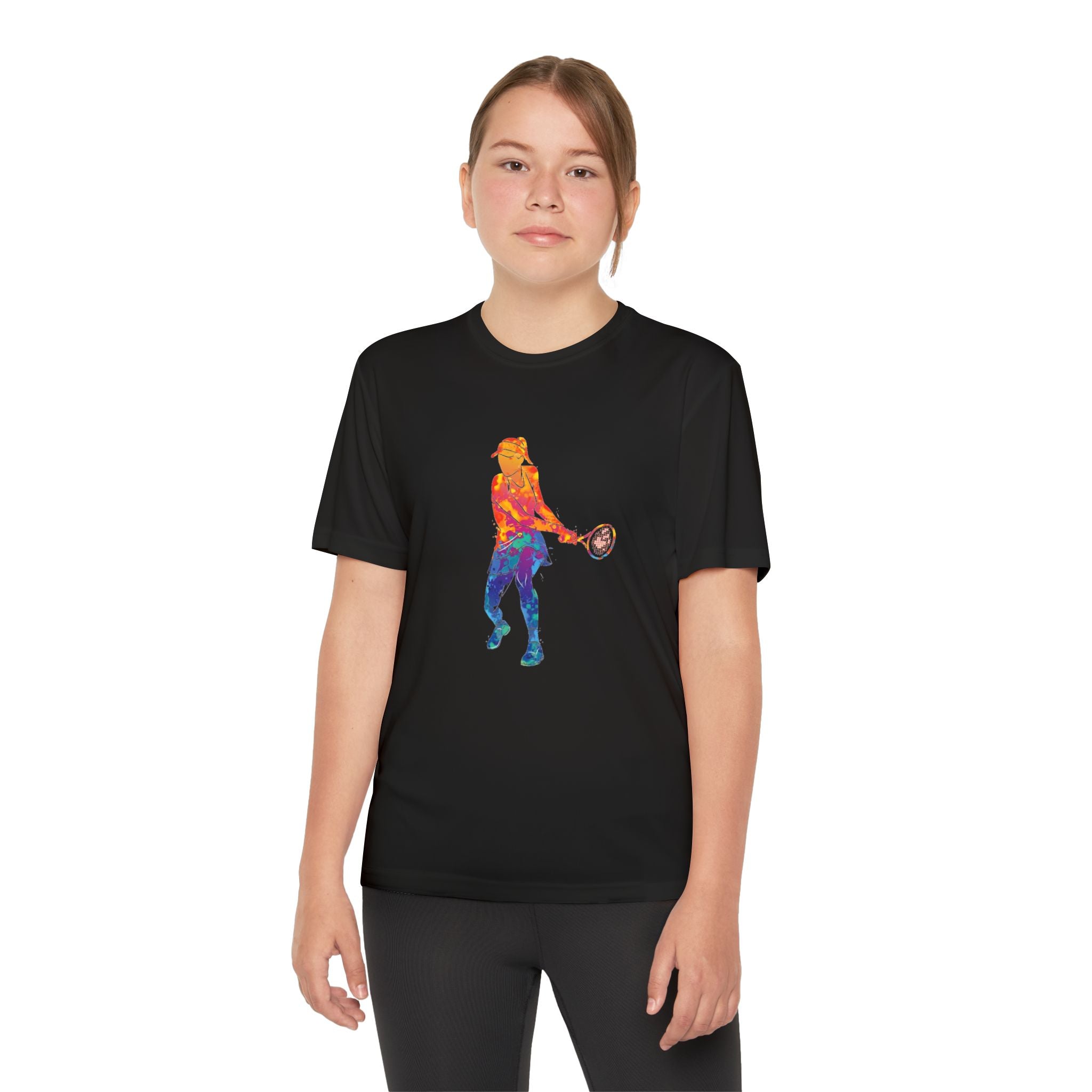 Tennis Youth Sports Graphic Tee, Cool Athletic Shirt for Kids, Perfect for Sports Events, Team Spirit, Birthday Gift, Summer Activities