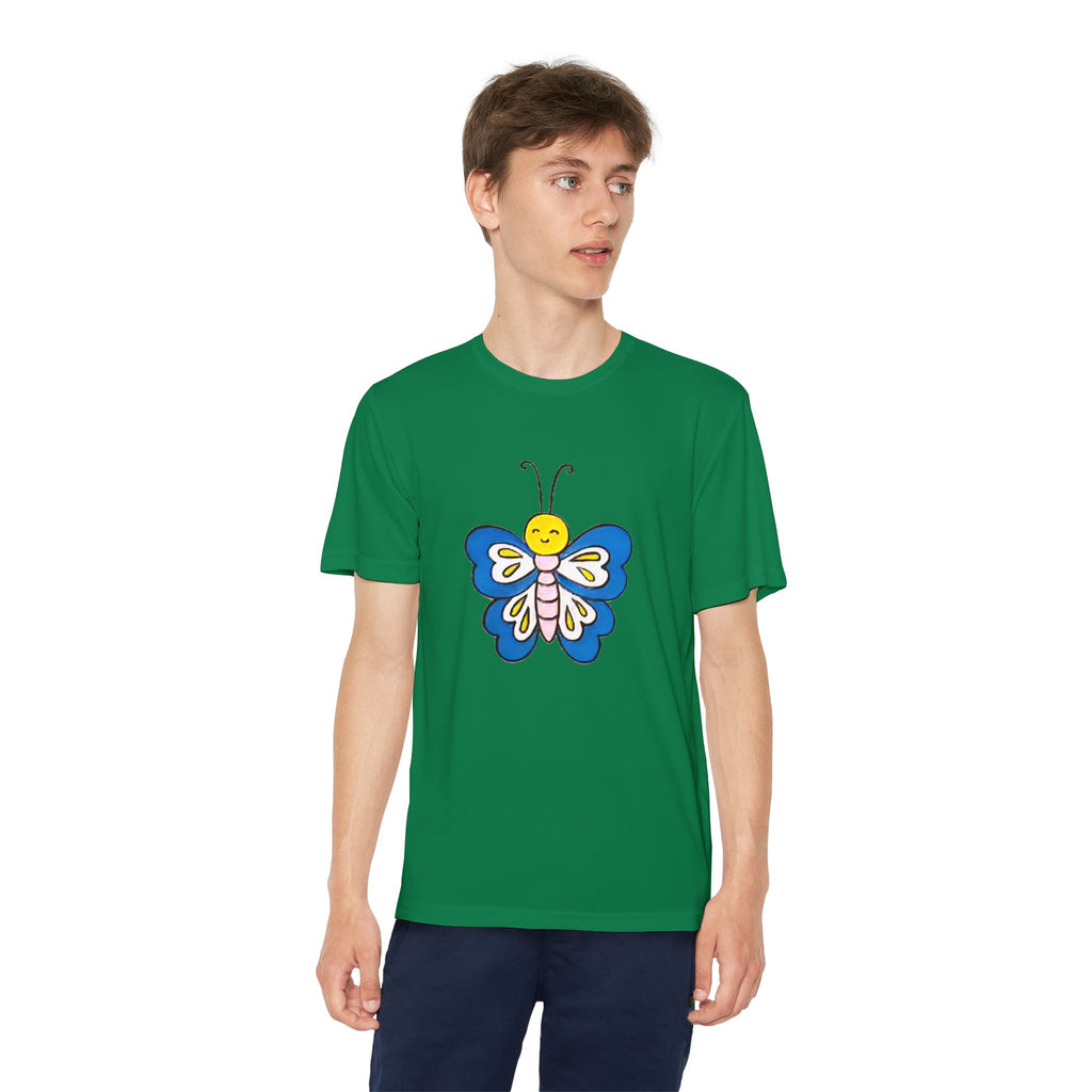 Butterffy Youth T-Shirt Sports Graphic Tee, Cool Athletic Shirt for Kids, Perfect for Sports Events, Team Spirit