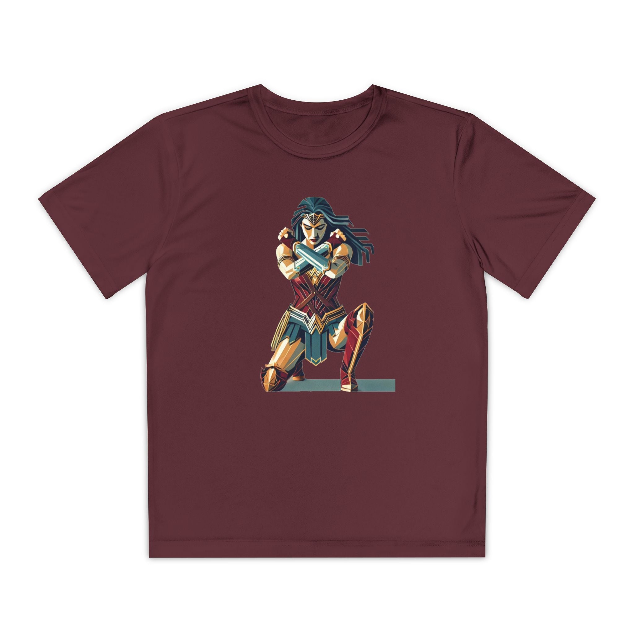 Wonder Woman Youth T-Shirt Sports Graphic Tee, Cool Athletic Shirt for Kids, Perfect for Sports Events, Team Spirit