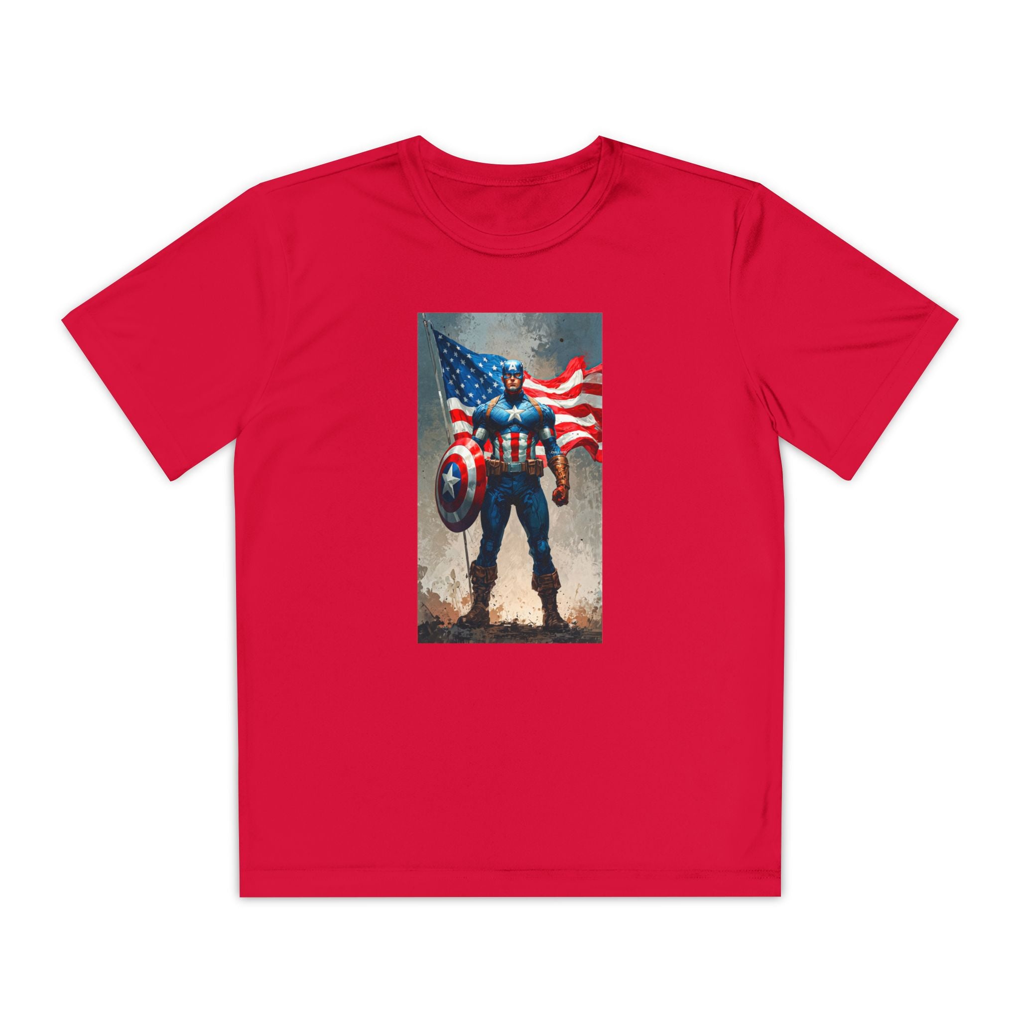Captain America Superhero Marvel Patriotic, Kids Graphic T-Shirt, Boys Hero Top, Girls Comic Book Clothing, Birthday