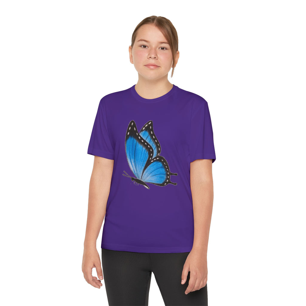 Butterffy Youth T-Shirt Sports Graphic Tee, Cool Athletic Shirt for Kids, Perfect for Sports Events, Team Spirit
