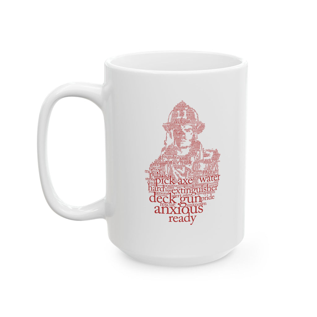 Firefighter Ceramic Mug, Fire Department Tea Cup, First Responder Gift, Fireman Coffee Mug, Firefighter Appreciation Present