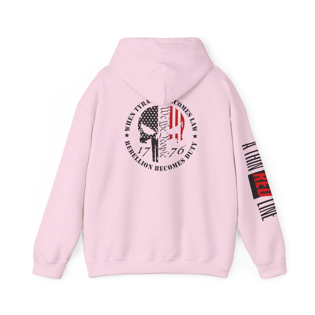 Thin Red Line Firefighter Patriotic Hoodie, Fireman Sweatshirt, First Responder Hoodie, Patriotic Firefighter Pullover, Firefighter Gift,