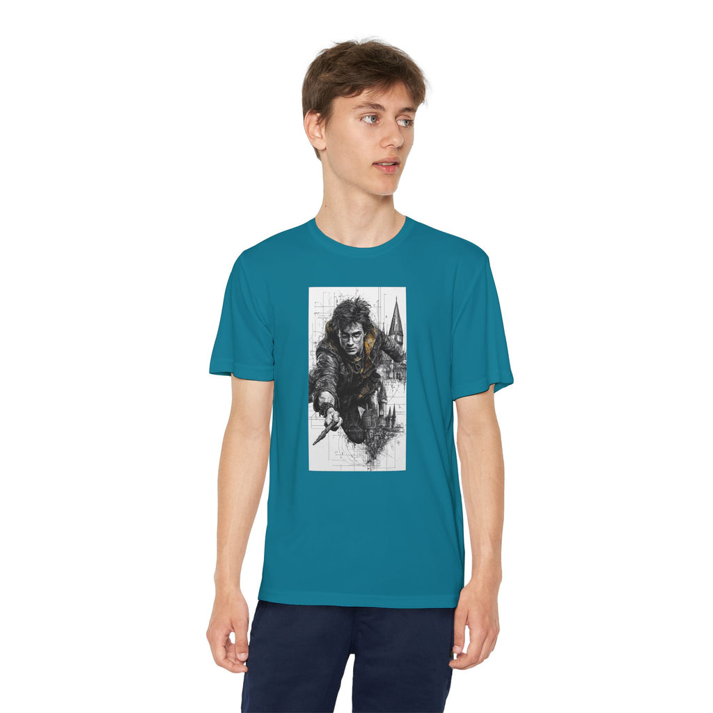 Youth Competitor Tee - Harry Potter, Wizard School Shirt, Magical Kids Top, Hogwarts Fan Gift, Sorcerer's Stone T-Shirt