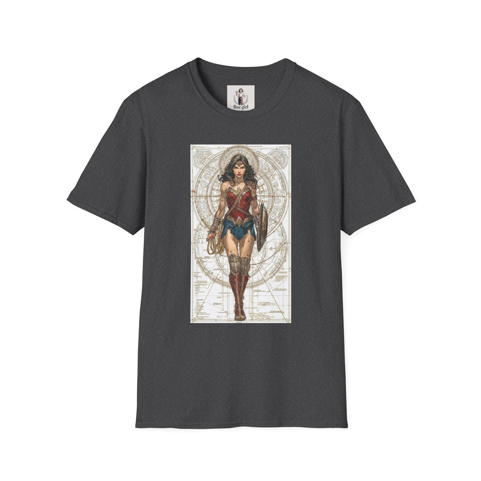 Wonder Woman Superhero Marvel Unisex Softstyle T-Shirt, Comic Book Tee, Geeky Clothing, Cosplay Costume Top