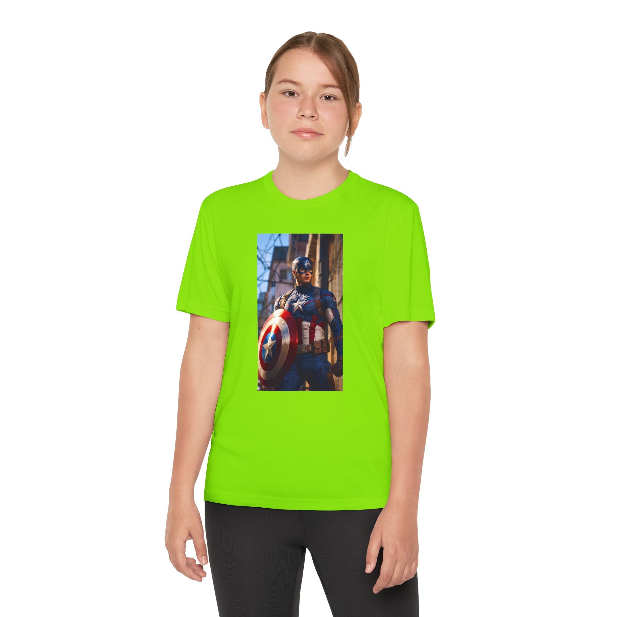 Captain America Superhero Marvel Patriotic, Kids Graphic T-Shirt, Boys Hero Top, Girls Comic Book Clothing, Birthday