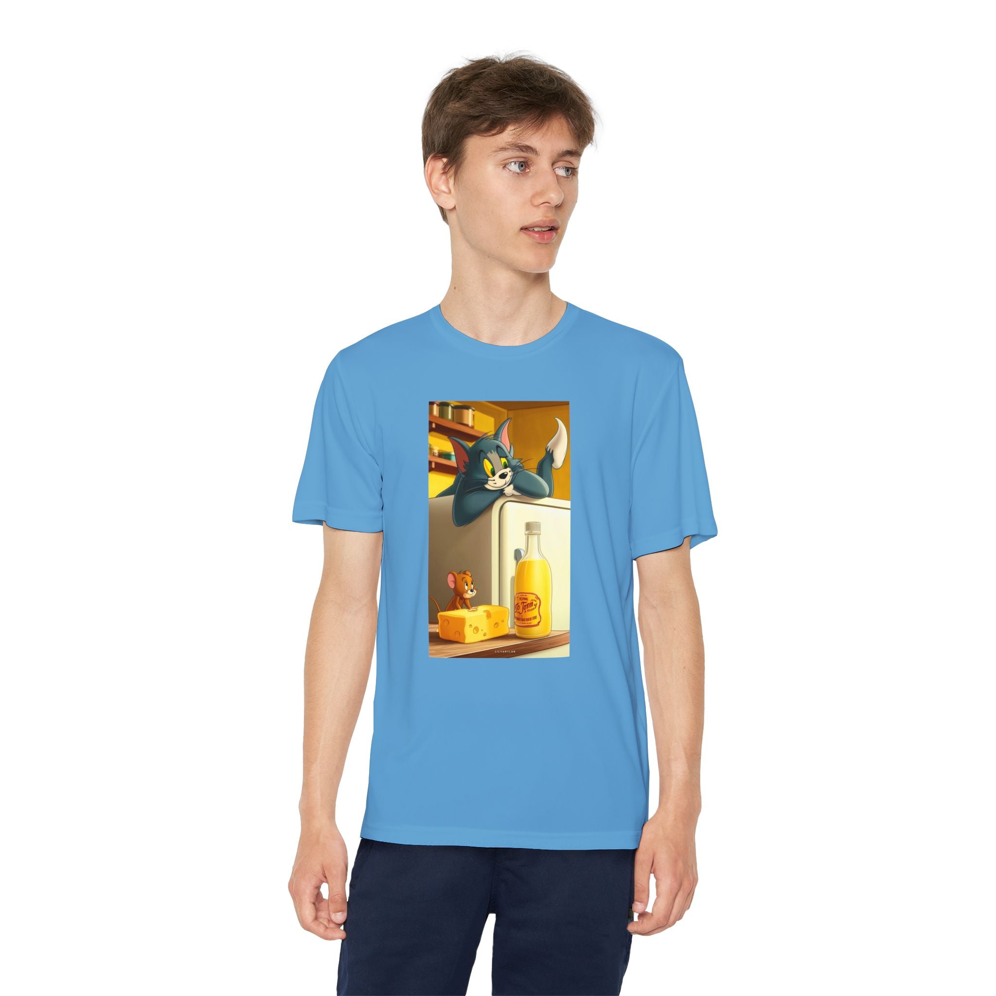 Youth Competitor Tee with Tom And Jerry design, Cartoon Graphic Kid's T-Shirt, Kids Tee, Children's Clothing, Funny Tee for Boys and Girls