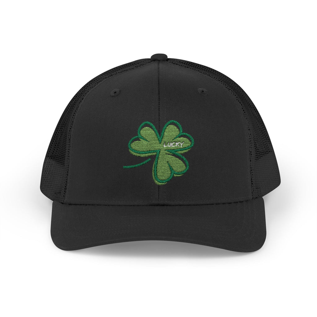 St. Patrick's Day Lucky 4-Leaf Clover Snapback Trucker Cap