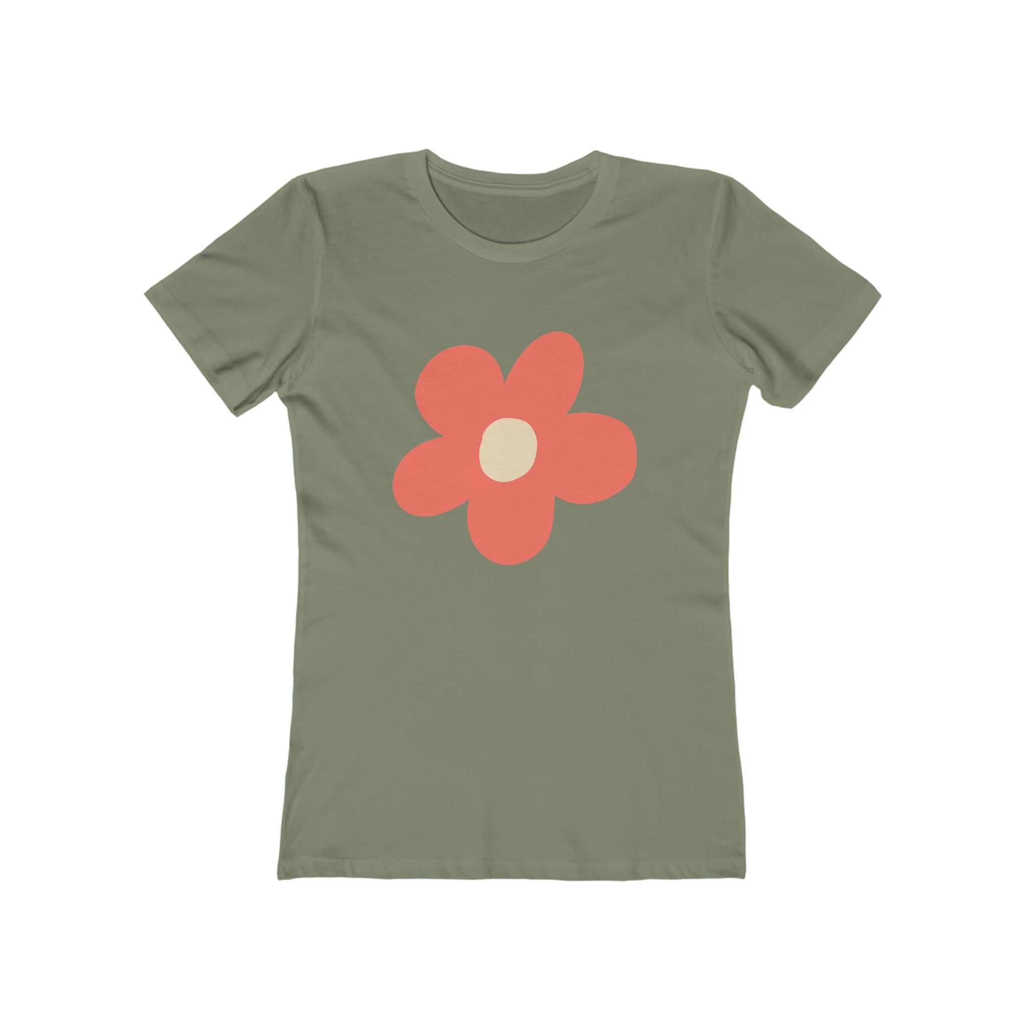 Flower Women's Tshirt, Floral Graphic Tee, Casual Top for Her, Spring Blossom Shirt, Botanical Print Blouse