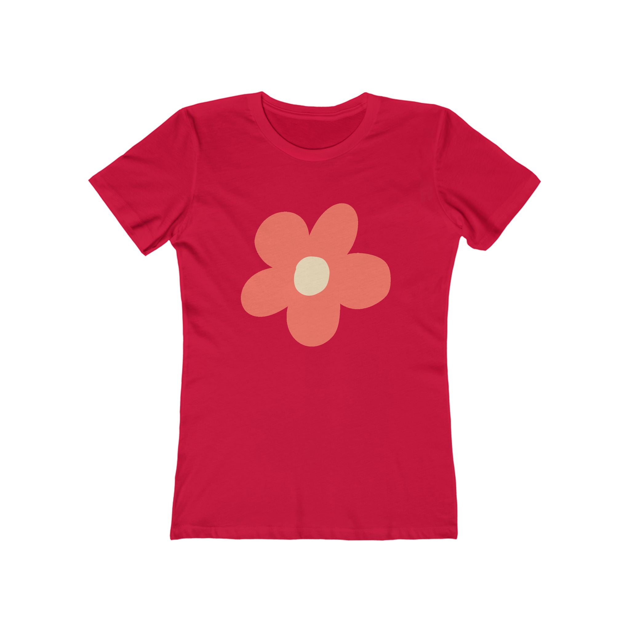 Flower Women's Tshirt, Floral Graphic Tee, Casual Top for Her, Spring Blossom Shirt, Botanical Print Blouse