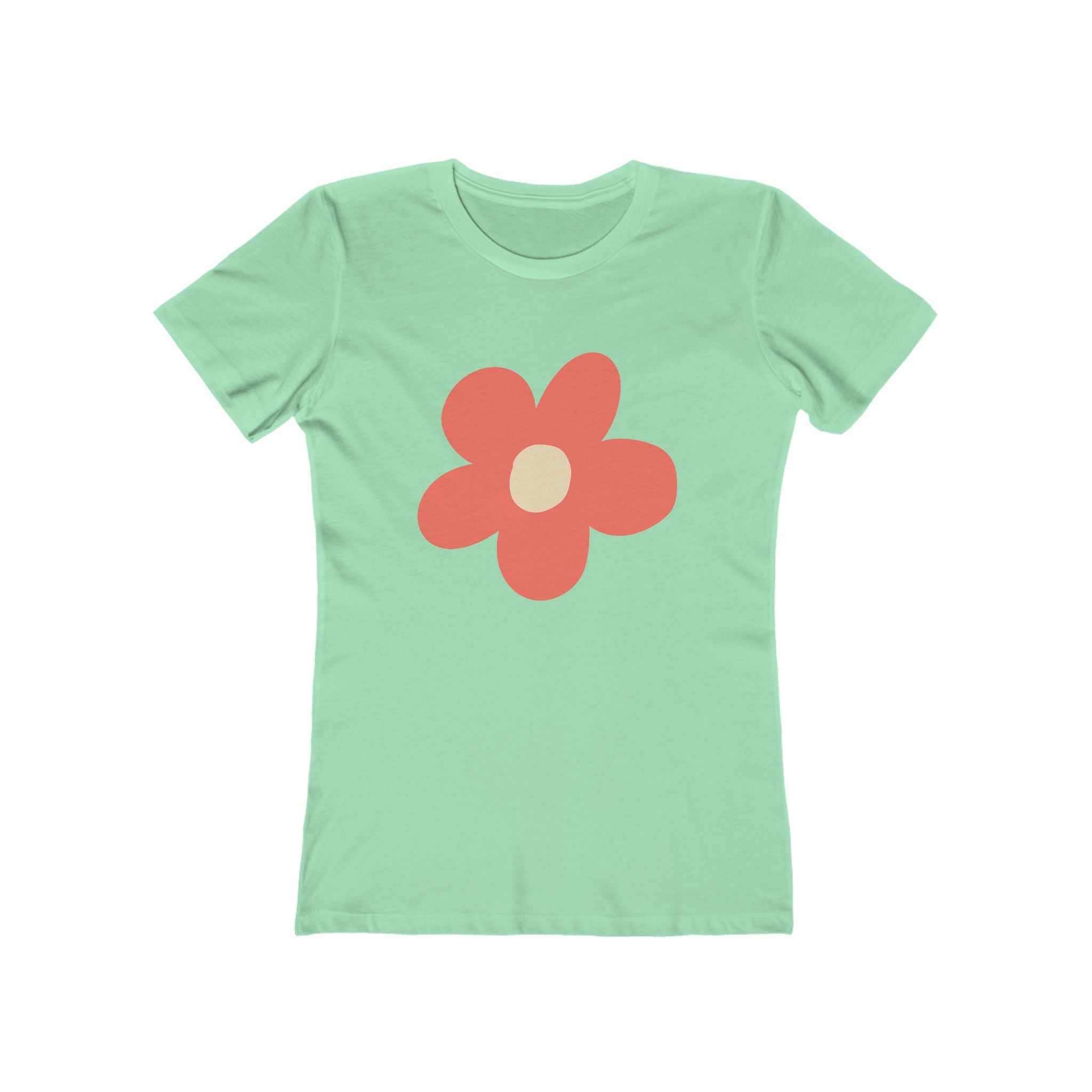 Flower Women's Tshirt, Floral Graphic Tee, Casual Top for Her, Spring Blossom Shirt, Botanical Print Blouse