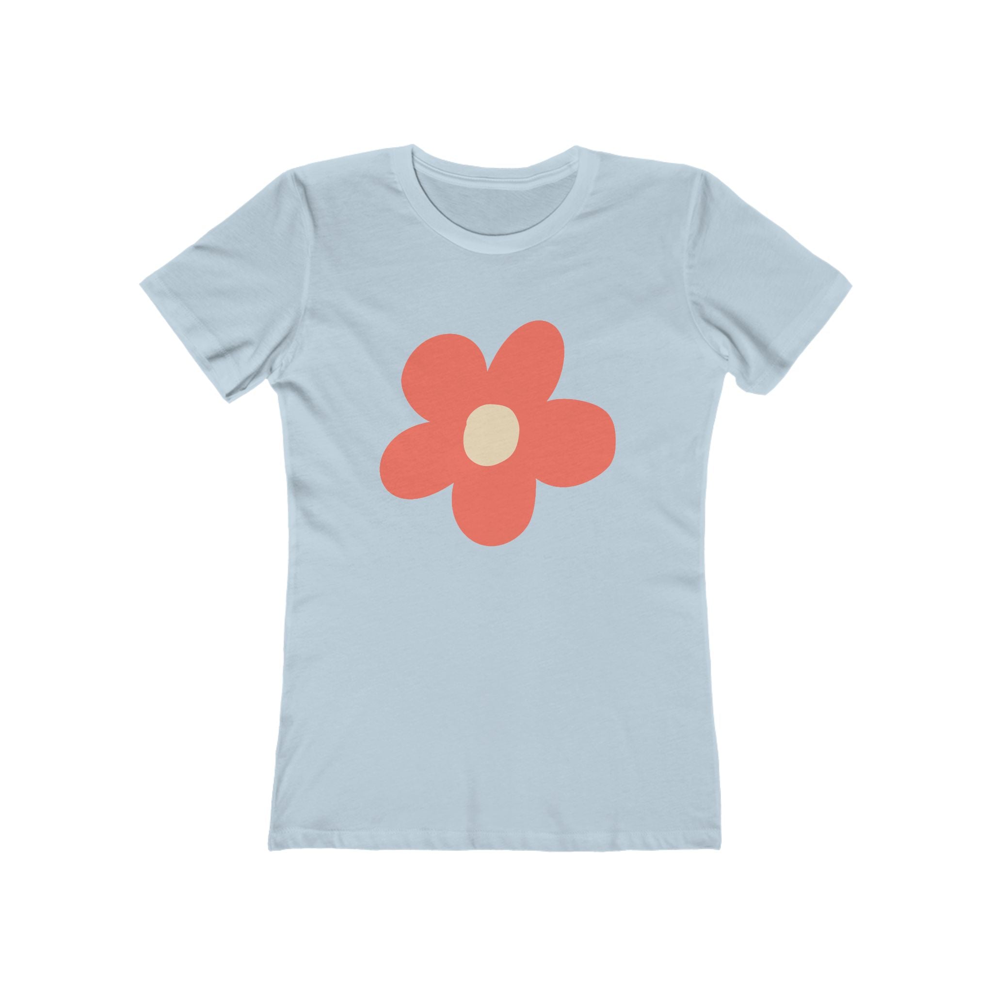 Flower Women's Tshirt, Floral Graphic Tee, Casual Top for Her, Spring Blossom Shirt, Botanical Print Blouse