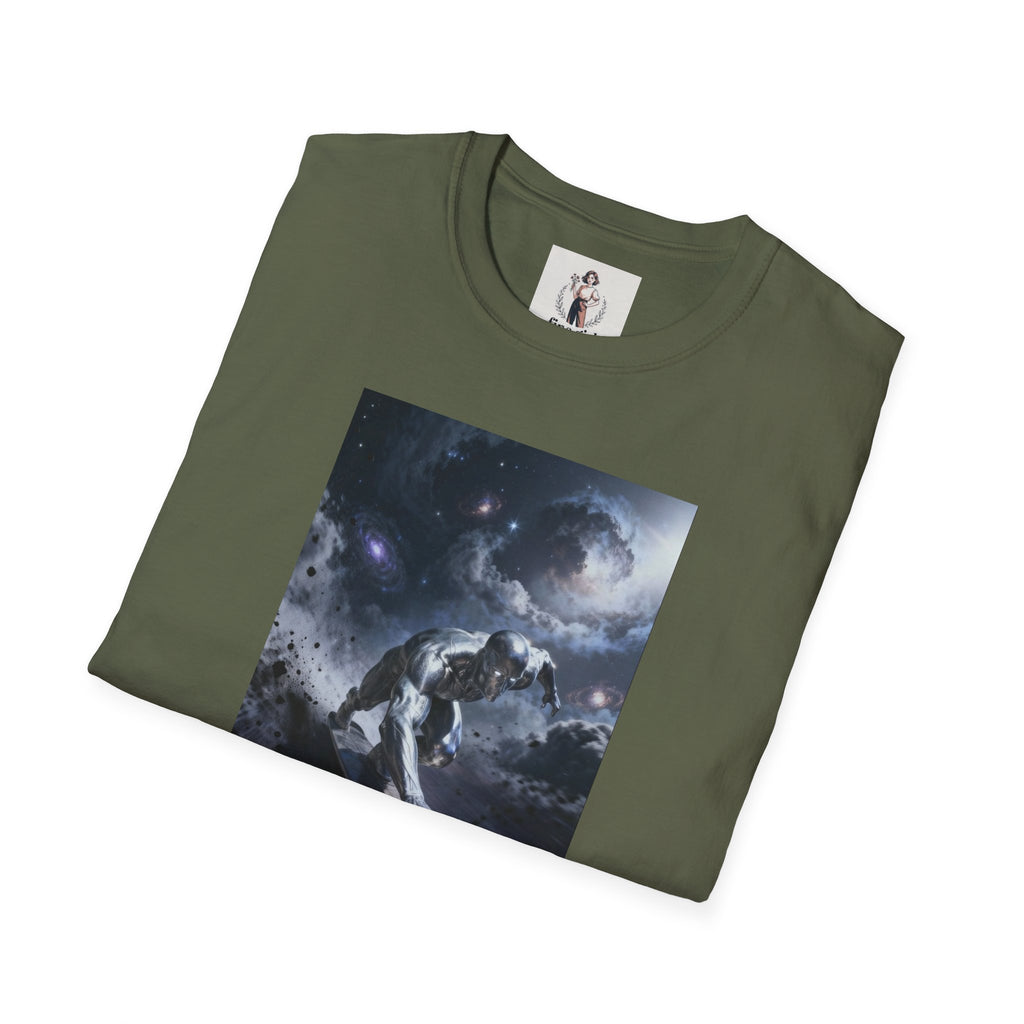 Silver Surfer Superhero Marvel Unisex Softstyle T-Shirt, Comic Book Tee, Geeky Clothing, Cosplay Costume Top