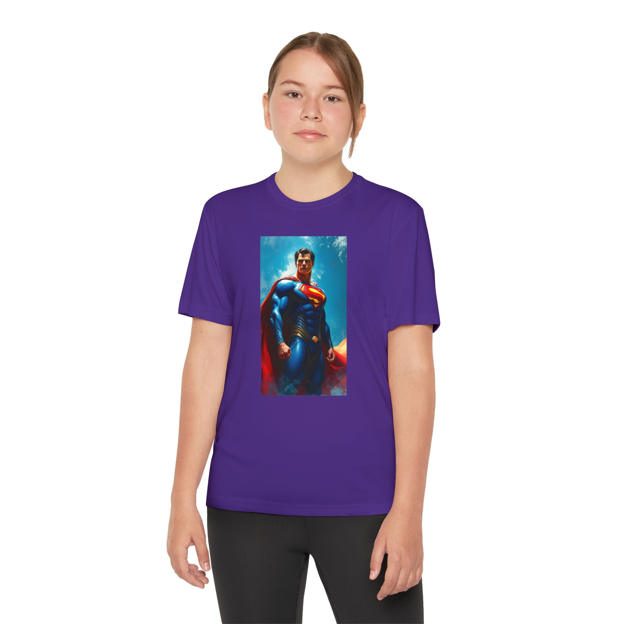 Superman Superhero Marvel T-Shirt, Youth Competitor Tee,  Kids Comic Book Hero Top, Children's Graphic Tee, Youth Super Power T-Shirt