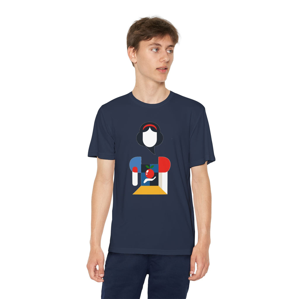Snow White Youth T-Shirt Sports Graphic Tee, Cool Athletic Shirt for Kids, Perfect for Sports Events, Team Spirit