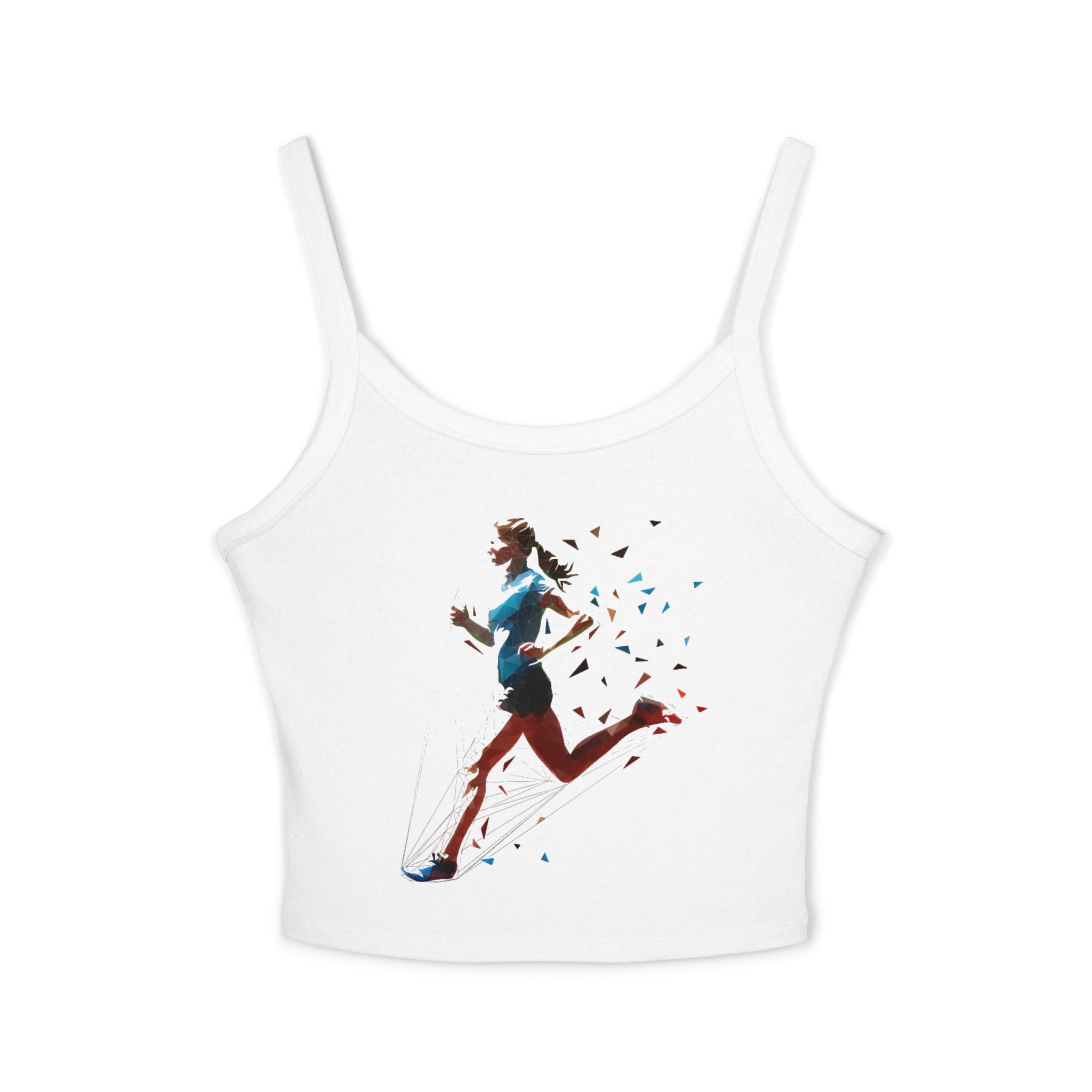 Running Woman Tank Top, Athletic Workout Top, Fitness Sleeveless Shirt, Jogging Muscle Tee, Exercise Gym Cami