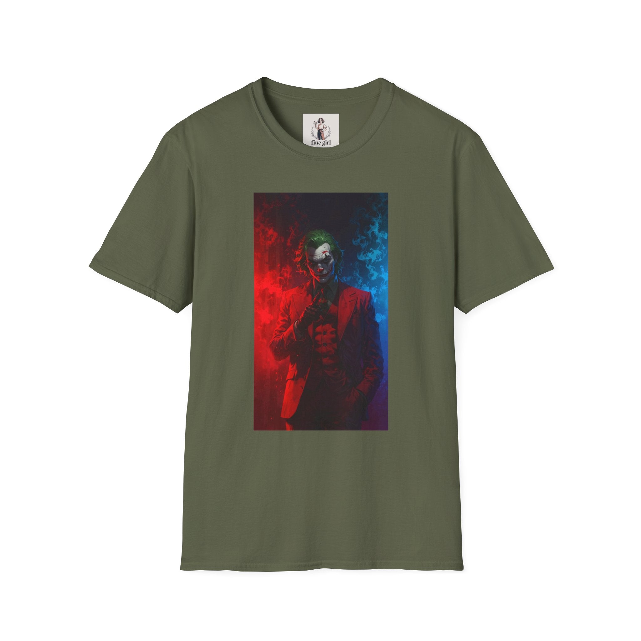 The Joker Superhero Marvel Unisex Softstyle T-Shirt, Comic Book Tee, Geeky Clothing, Cosplay Costume Top