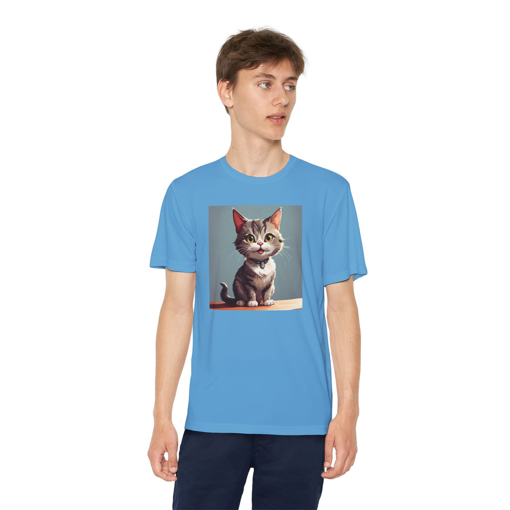 Youth Tee, Cute Kitten Graphic Shirt for Kids, Cat Lover Gift, Animal Theme Top, Children's Clothing, Feline Print Apparel