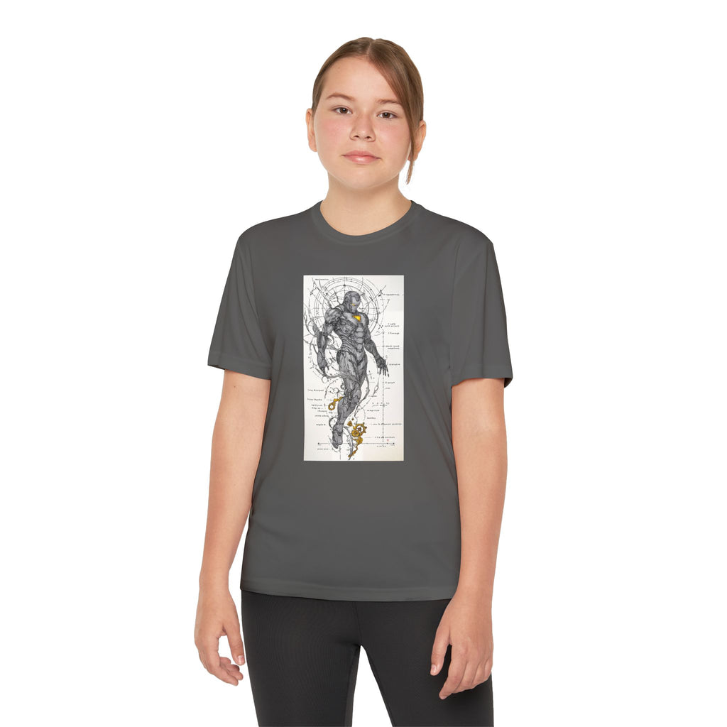 Superhero Youth T-Shirt Sports Graphic Tee, Cool Athletic Shirt for Kids