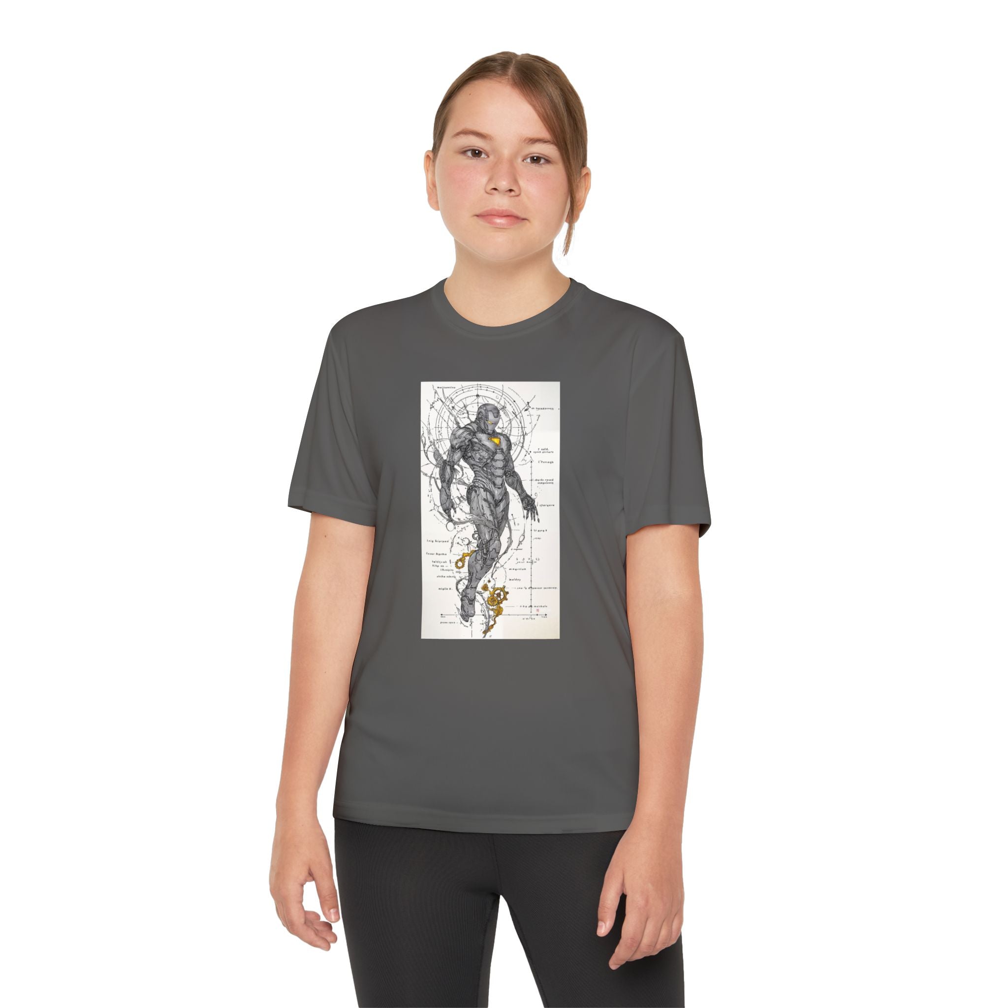 Superhero Youth T-Shirt Sports Graphic Tee, Cool Athletic Shirt for Kids