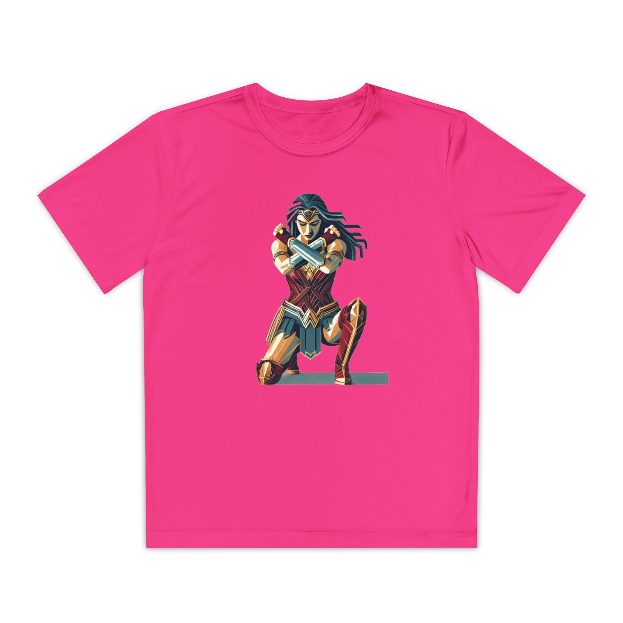 Wonder Woman Youth T-Shirt Sports Graphic Tee, Cool Athletic Shirt for Kids, Perfect for Sports Events, Team Spirit
