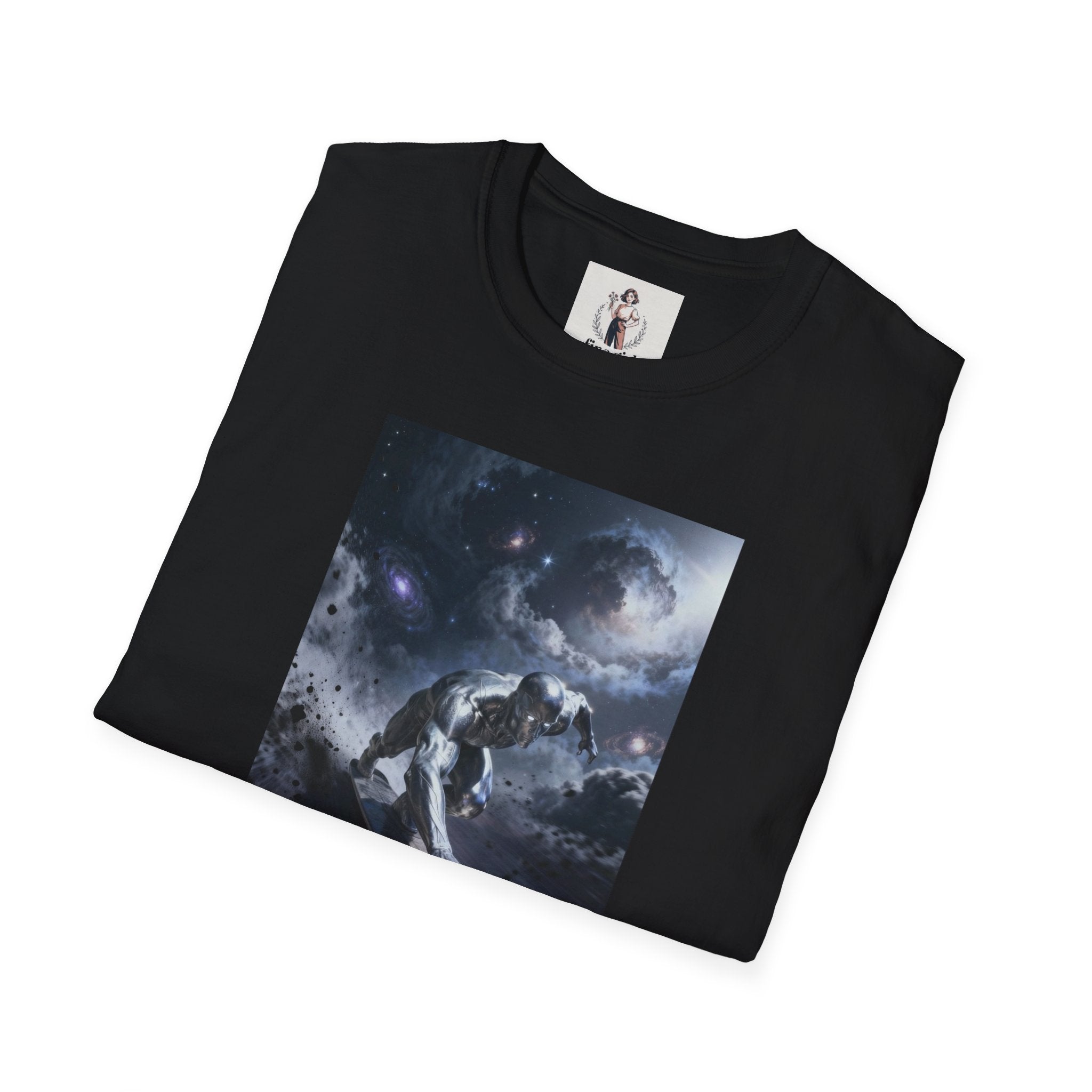 Silver Surfer Superhero Marvel Unisex Softstyle T-Shirt, Comic Book Tee, Geeky Clothing, Cosplay Costume Top