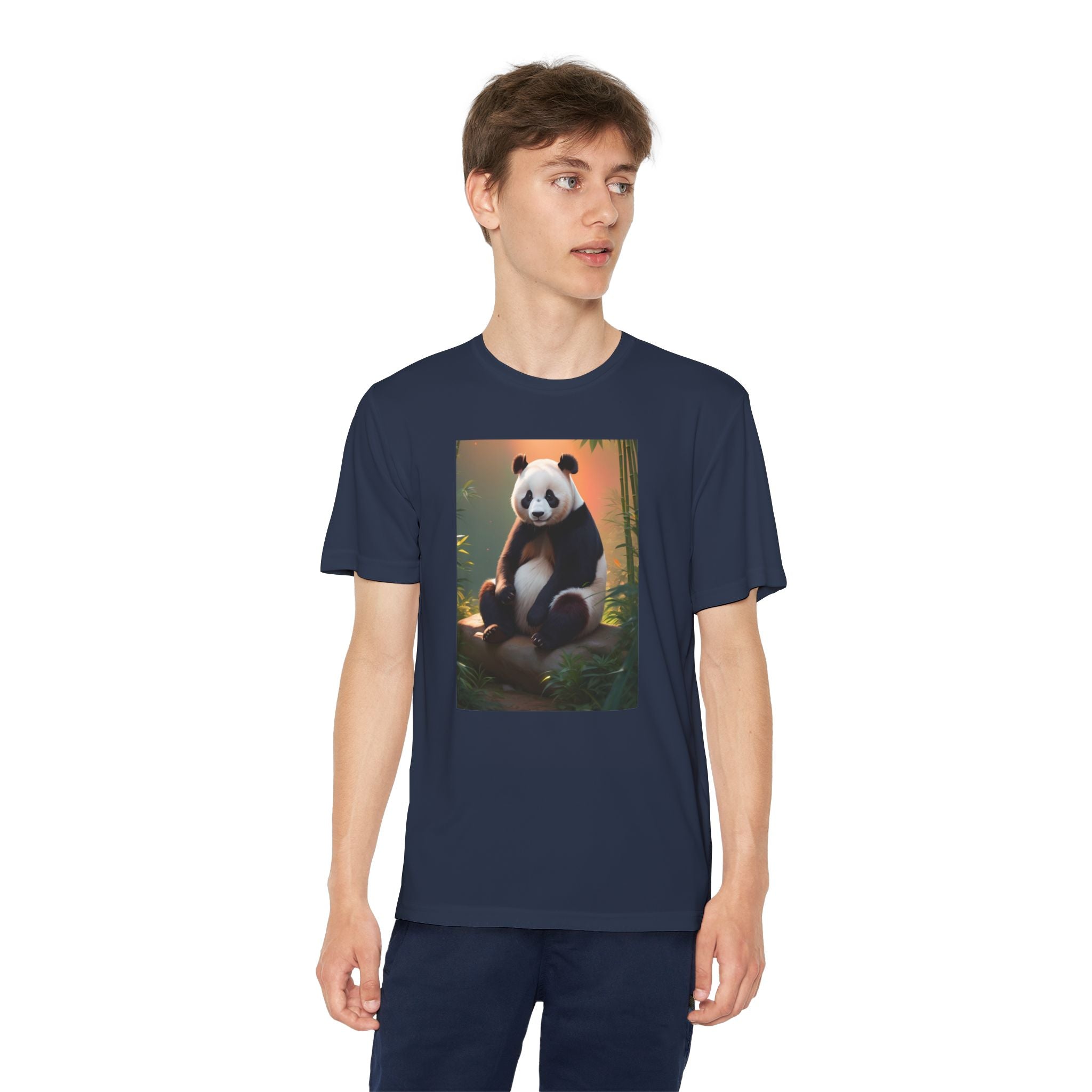 Panda Youth Tee Shirt, Kids Animal Graphic Top, Cute Black and White Tee, Children's Zoo Theme Shirt, Bamboo Bear Shirt, Kid's Nature Gift