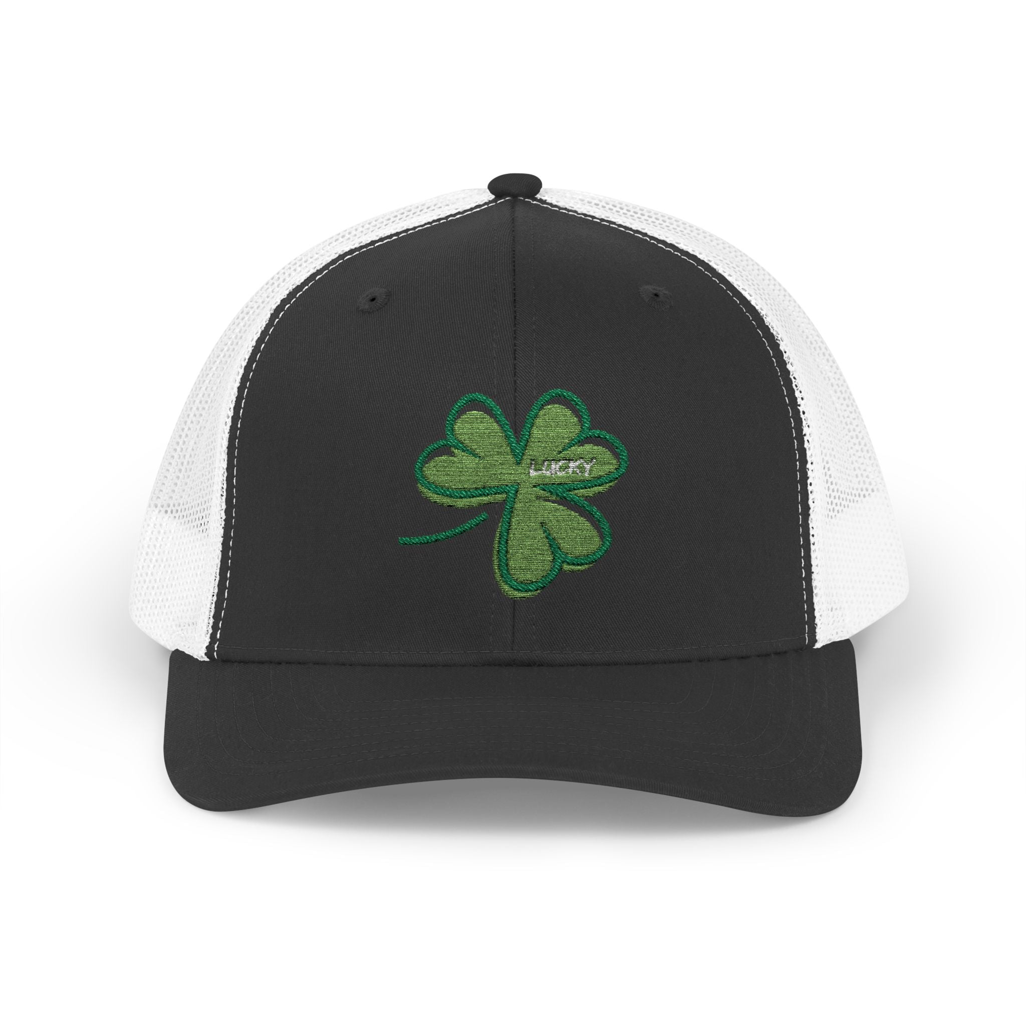 St. Patrick's Day Lucky 4-Leaf Clover Snapback Trucker Cap