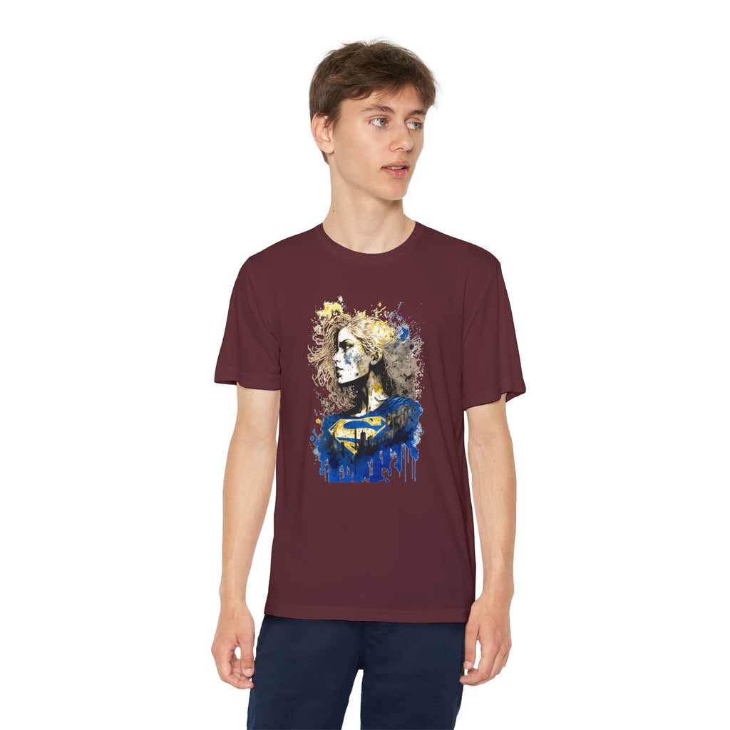 Superhero Youth T-Shirt Sports Graphic Tee, Cool Athletic Shirt for Kids