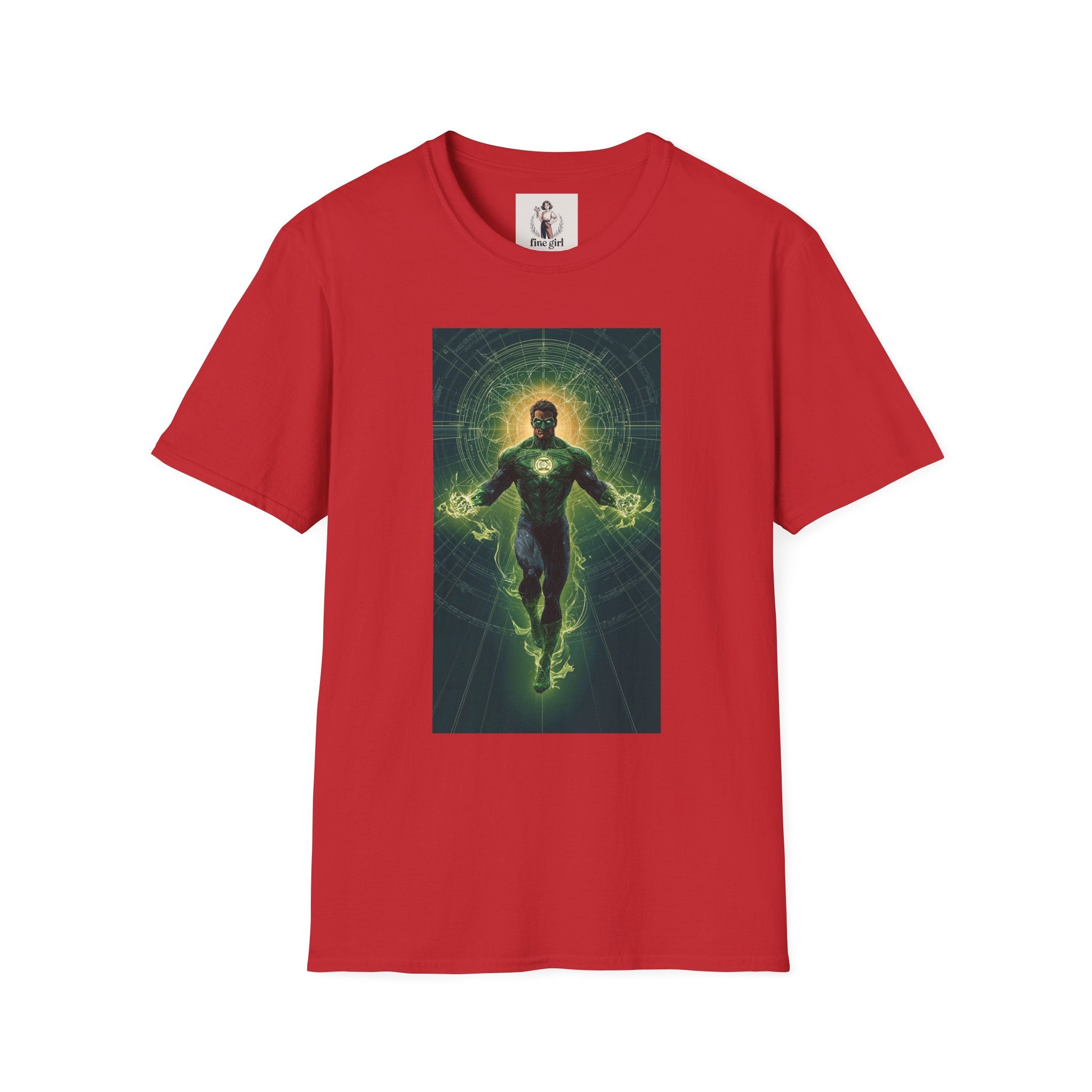 Green Lantern Superhero Marvel Unisex Softstyle T-Shirt, Comic Book Tee, Graphic Novel Shirt, Geeky Clothing, Cosplay Costume Top