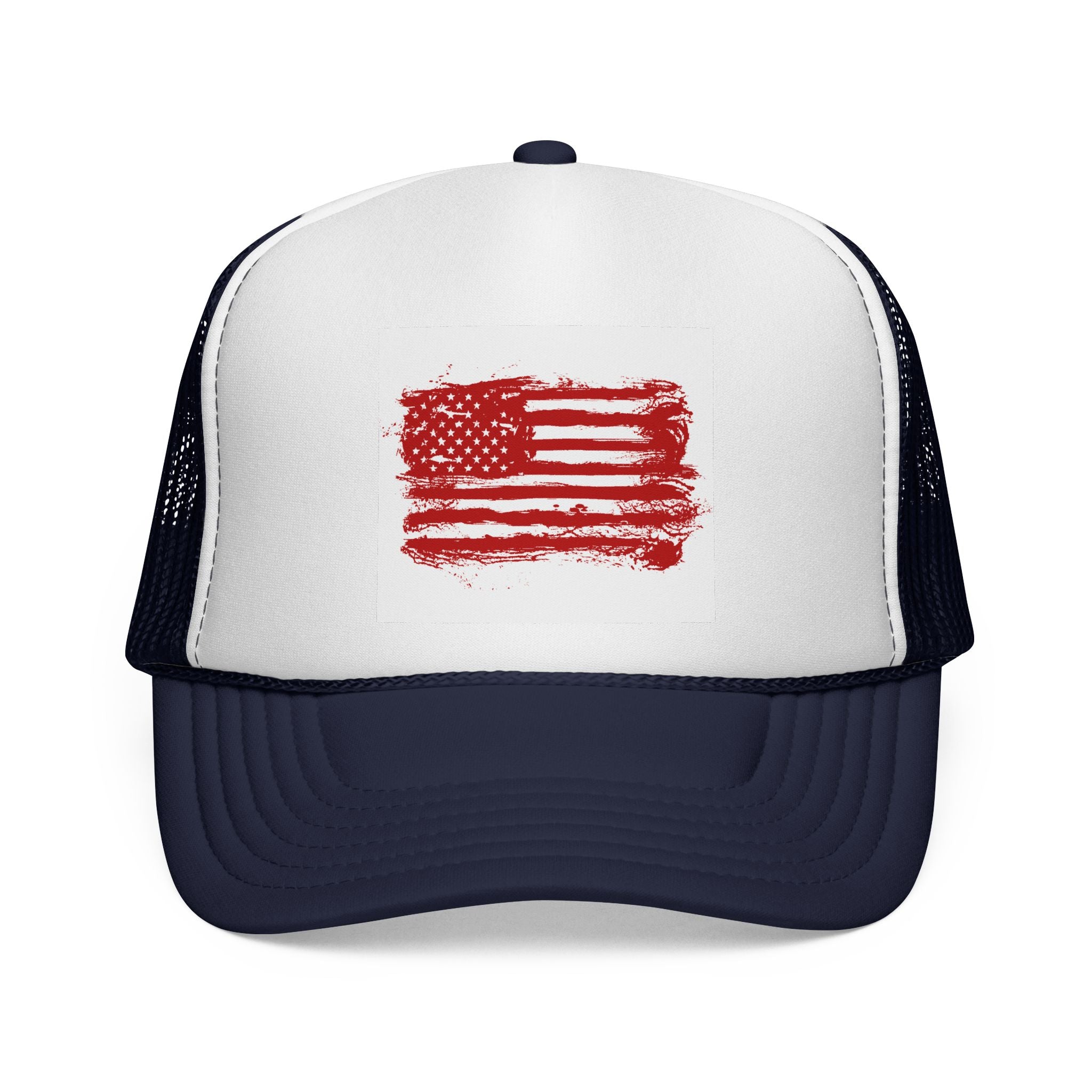Patriotic Trucker Cap with American Flag Design, USA Hat, Summer Fashion, Outdoors Gear, Gift for Veterans, BBQ, 4th of July