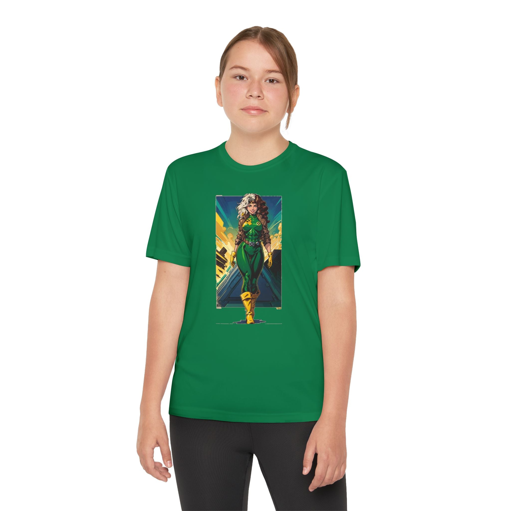 Superhero Youth T-Shirt Sports Graphic Tee, Cool Athletic Shirt for Kids