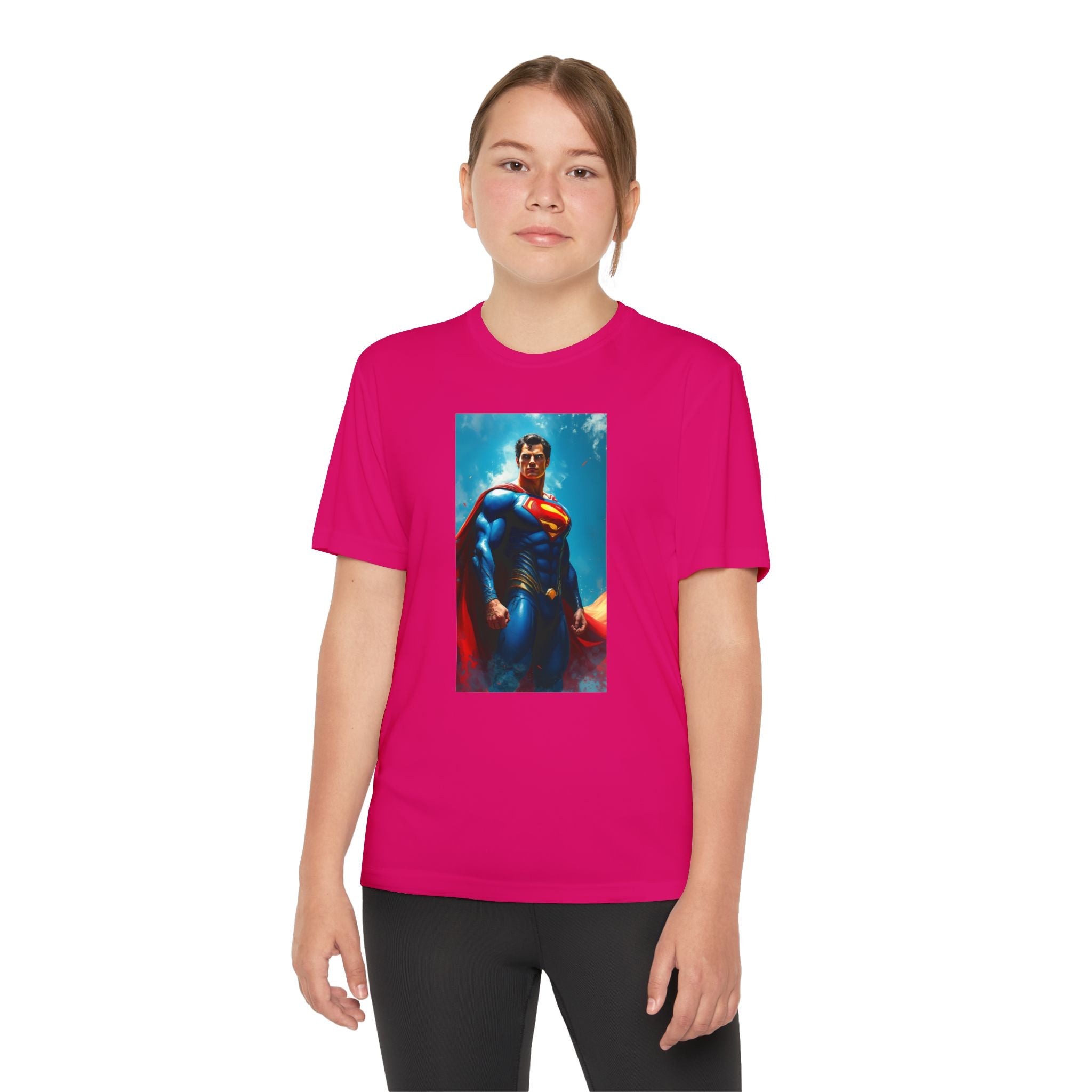 Superman Superhero Marvel T-Shirt, Youth Competitor Tee,  Kids Comic Book Hero Top, Children's Graphic Tee, Youth Super Power T-Shirt