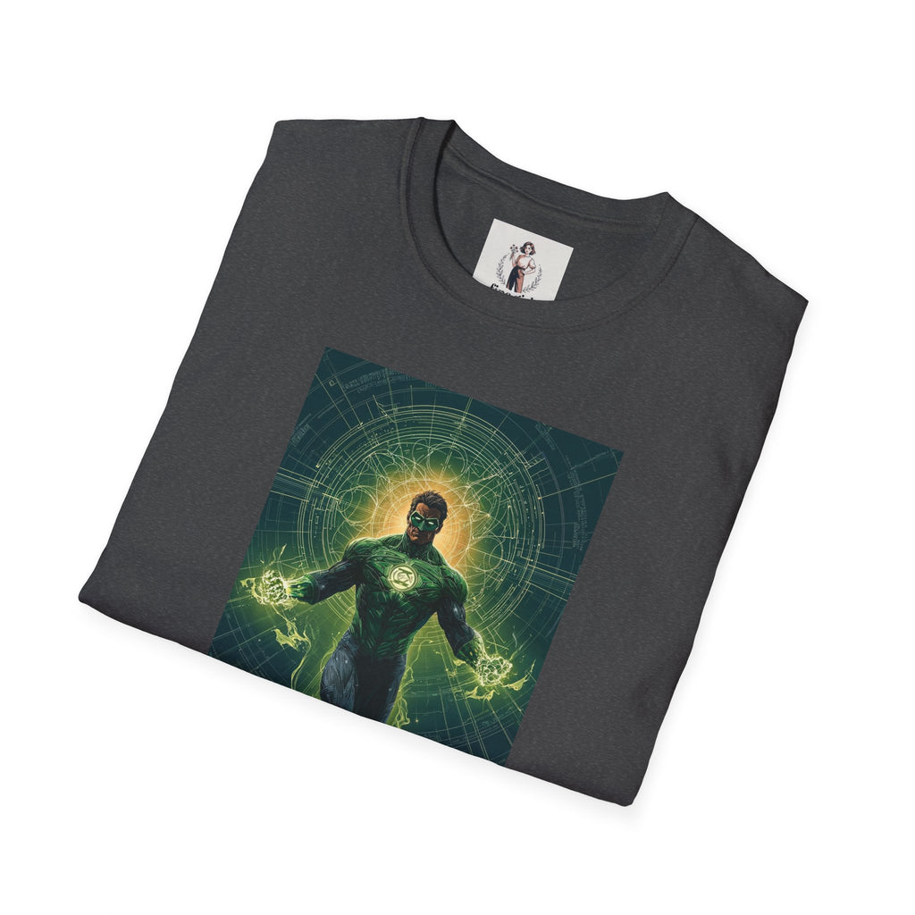 Green Lantern Superhero Marvel Unisex Softstyle T-Shirt, Comic Book Tee, Graphic Novel Shirt, Geeky Clothing, Cosplay Costume Top
