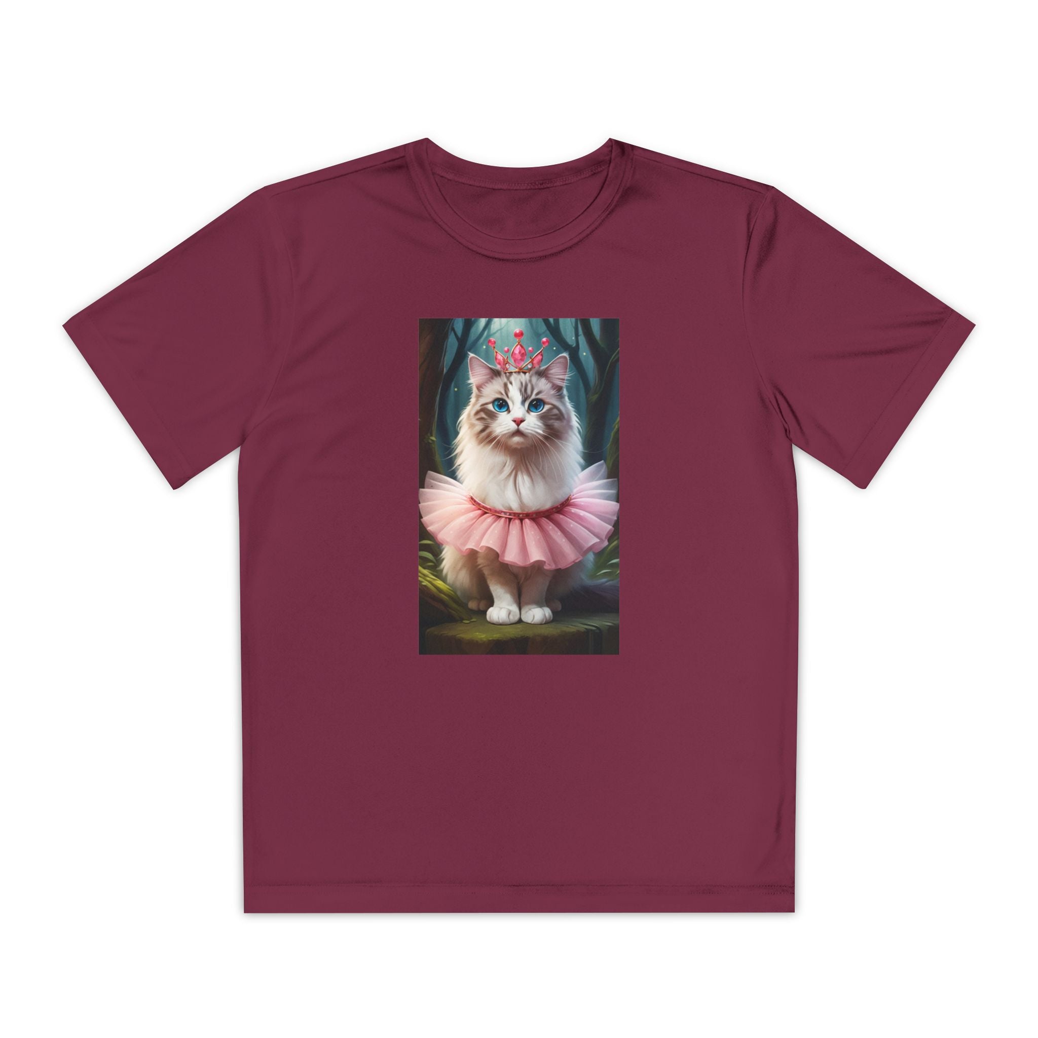 Graphic Tee, Cute Cartoon Kitten, Kids Animal Lover Shirt, Kitty Princess Design, Youth Tee for Girls and Boys, Funny Cat Shirt, Gift for