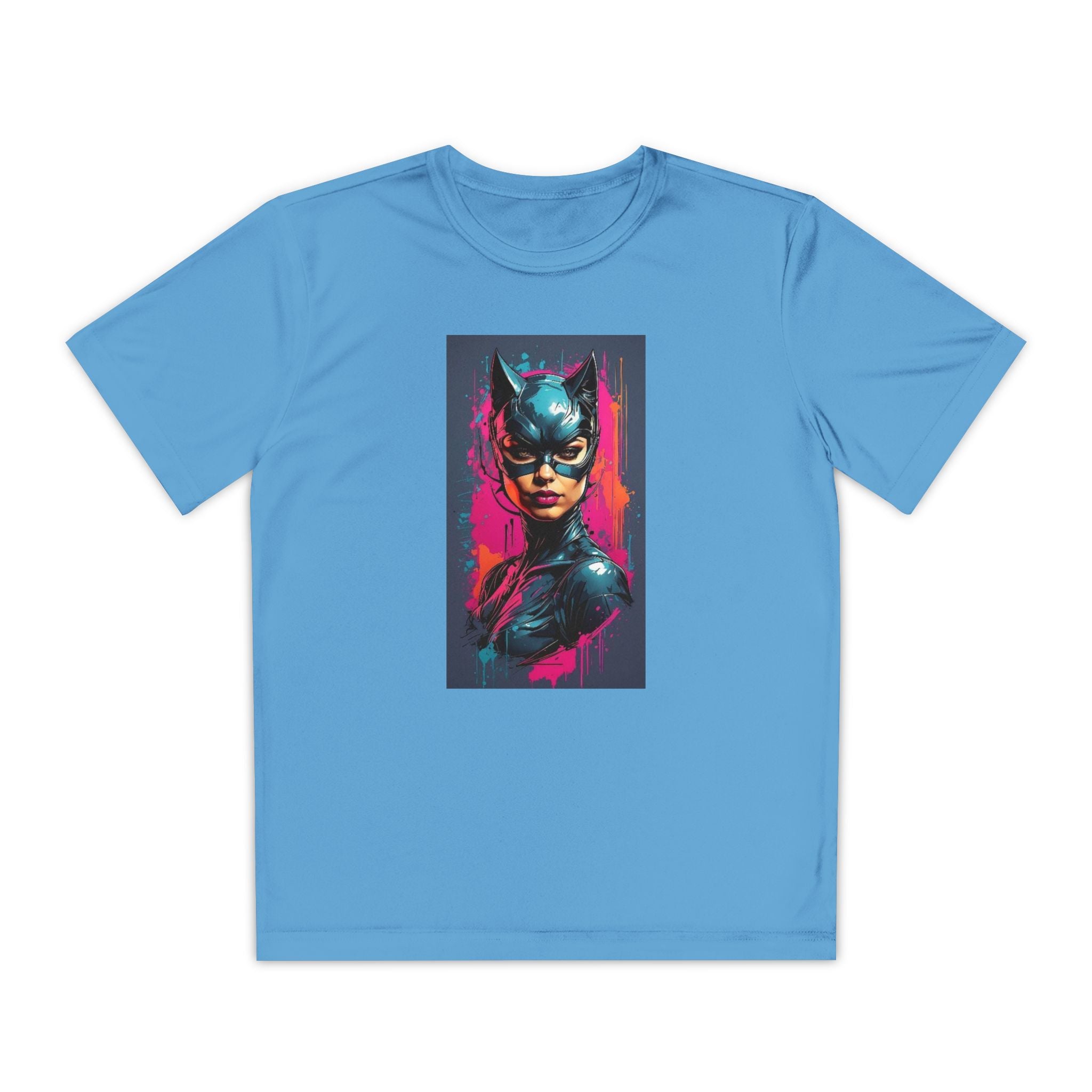 Superhero Youth T-Shirt Sports Graphic Tee, Cool Athletic Shirt for Kids